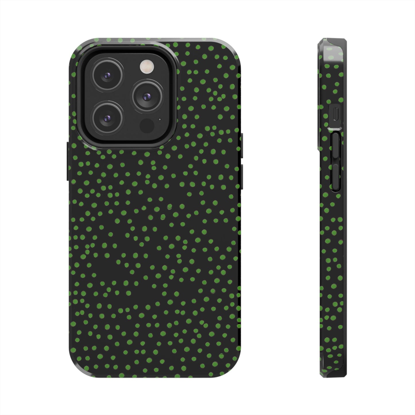 Dinky Dots Black / Green Phone Case