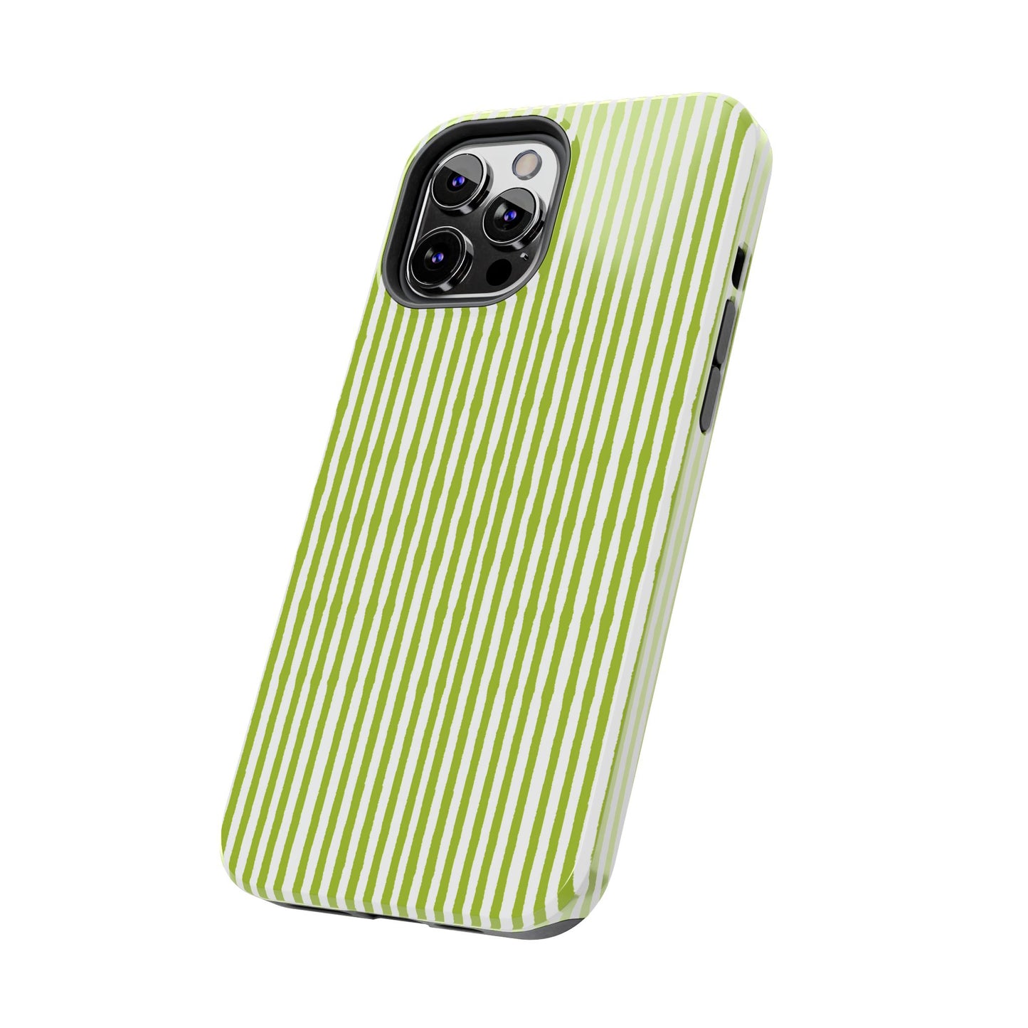 Lazy Stripe Green / White Phone Case