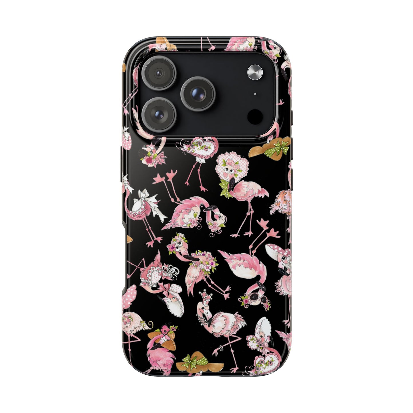 Tossed Flams Black Phone Case