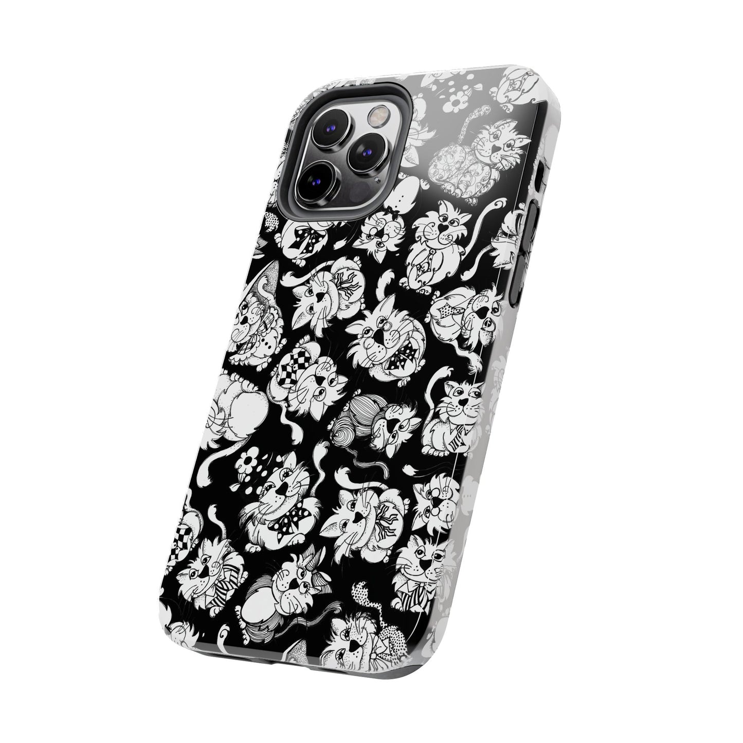 So Kitties Tossed Black Phone Case