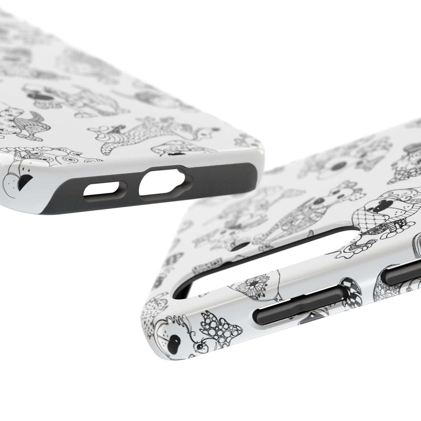 Doodle Dogs White Phone Case