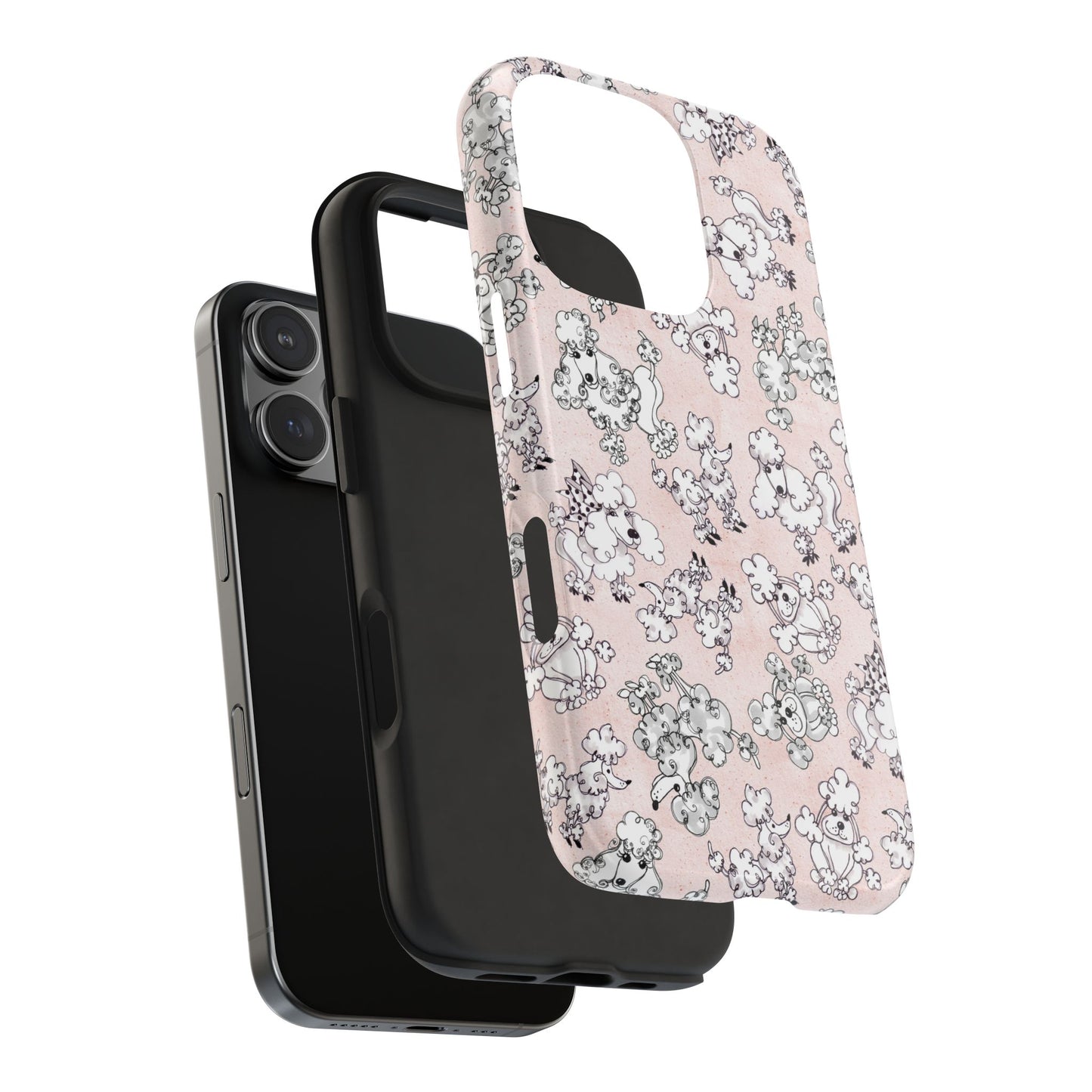 Paris Poodles Pink Phone Case
