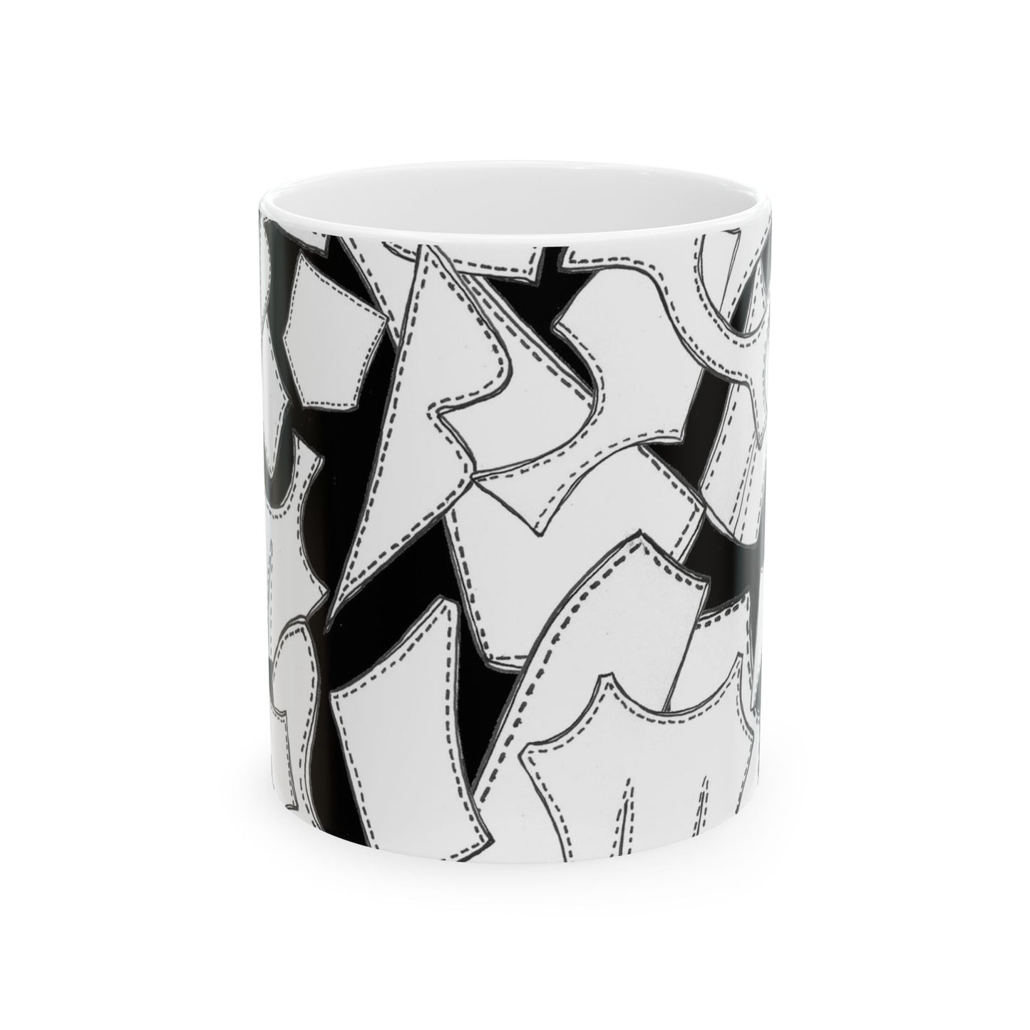 Pattern Pieces Black /  White Cup