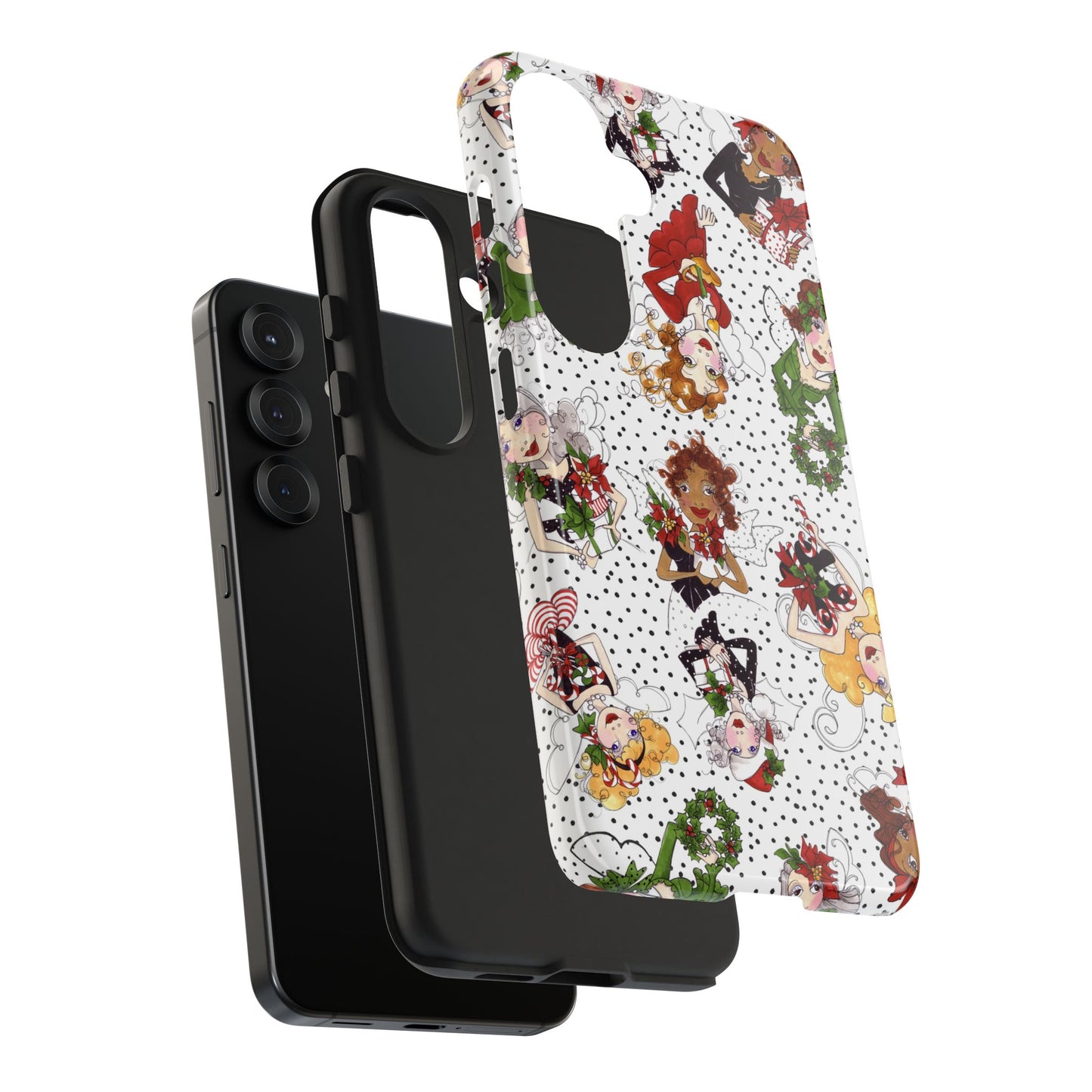 Fairy Toss White / Black Phone Case