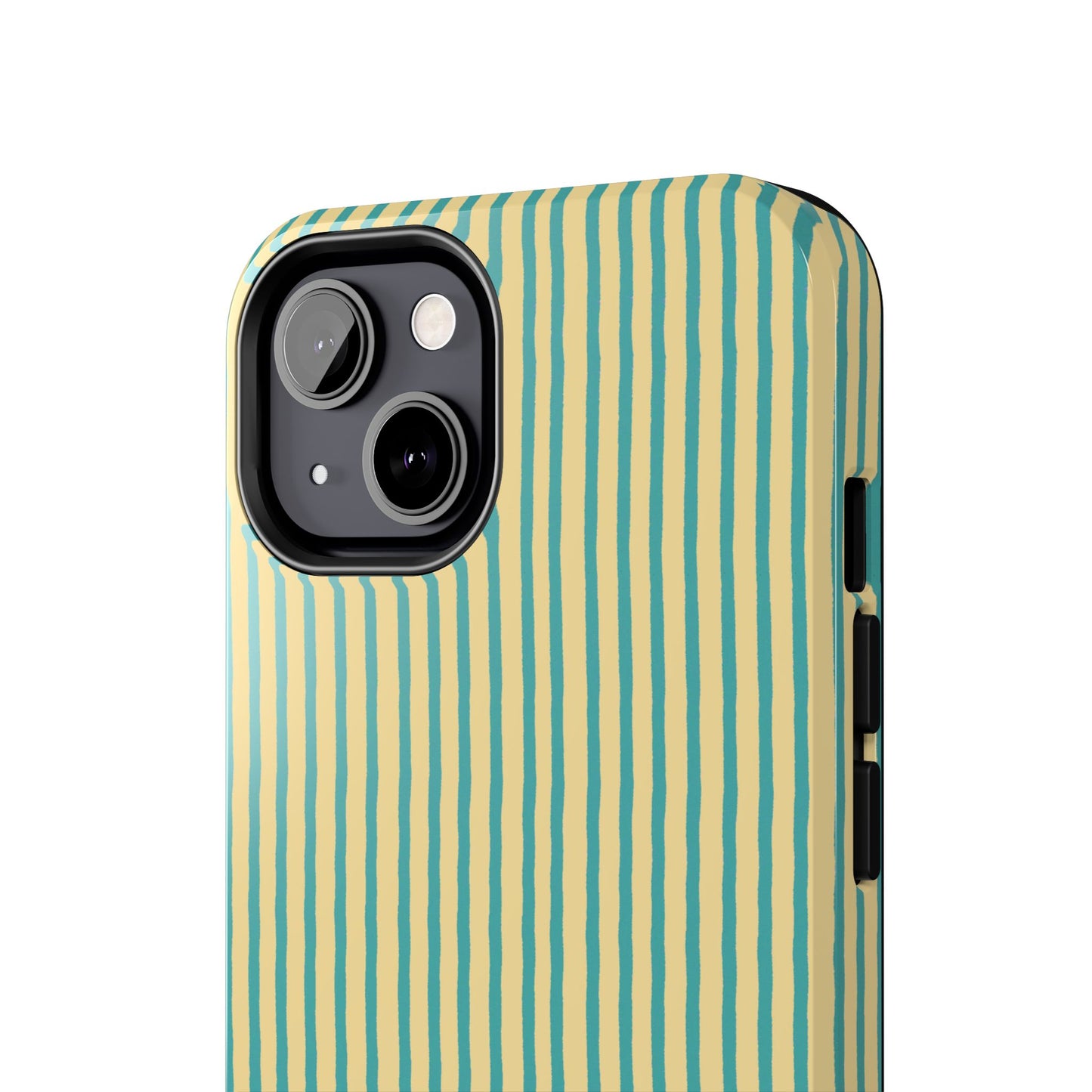 Stripe Yellow / Turquoise Phone Case
