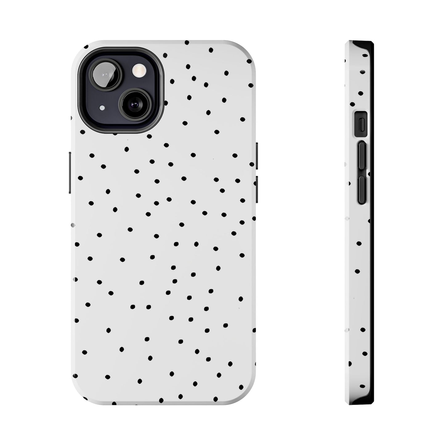 Space Dots White / Black Phone Case