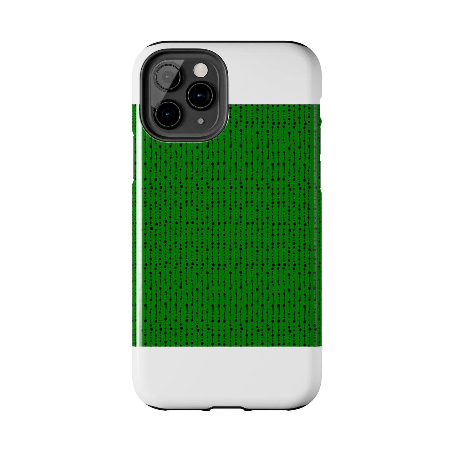 Beaded Curtain Green / Black Phone Case