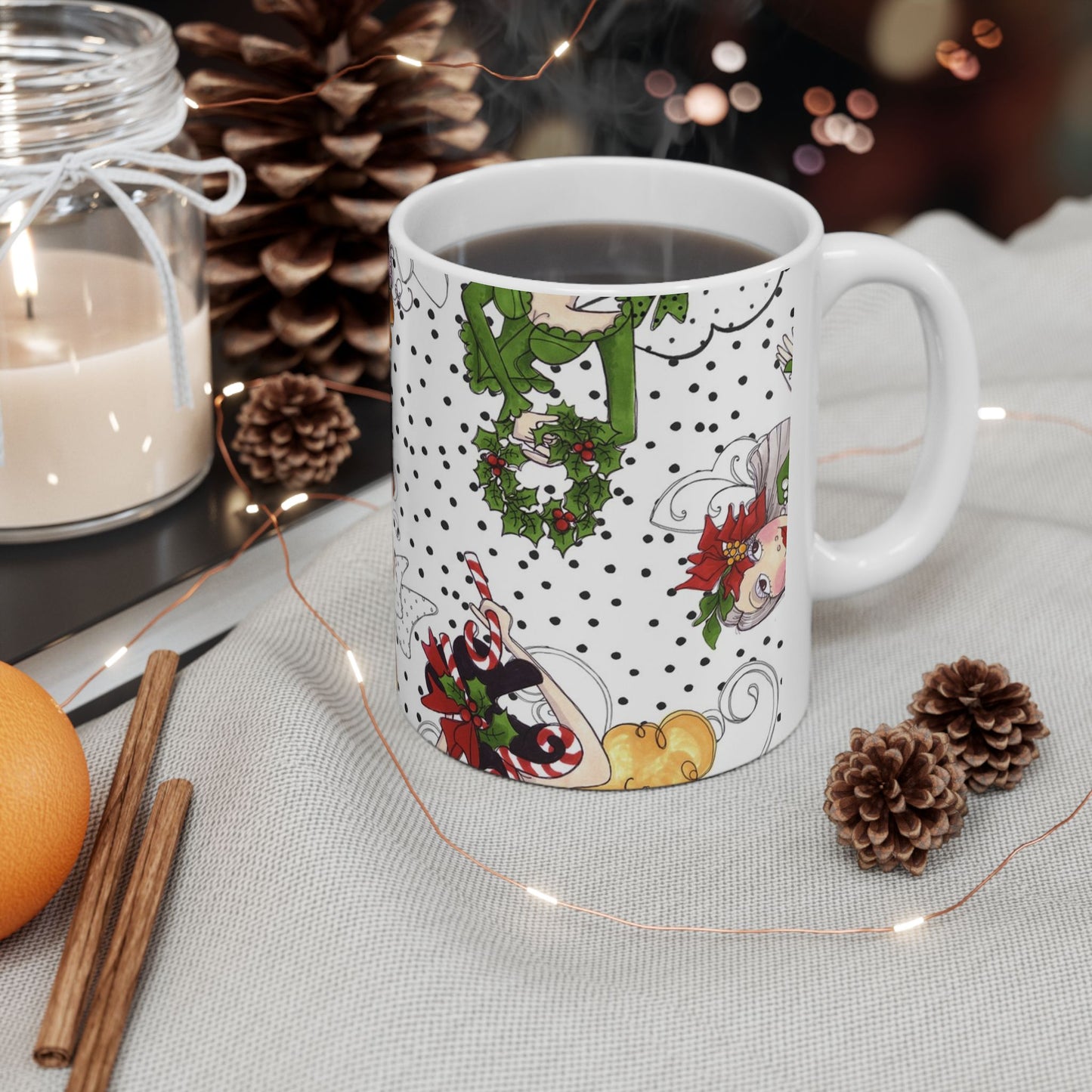 Fairy Toss White / Black Cup