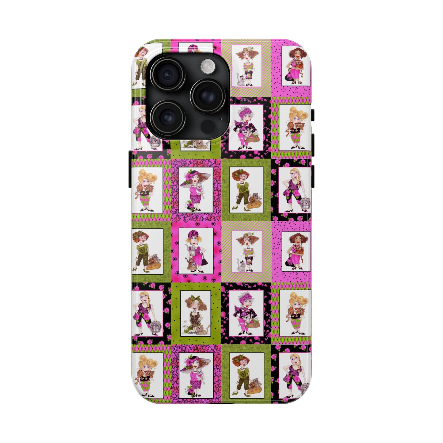 Cat Ladies Cerise Phone Case
