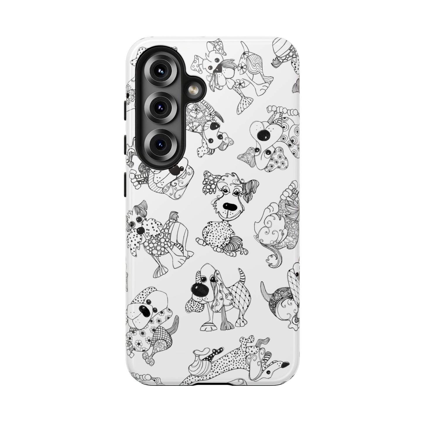 Doodle Dogs White Phone Case