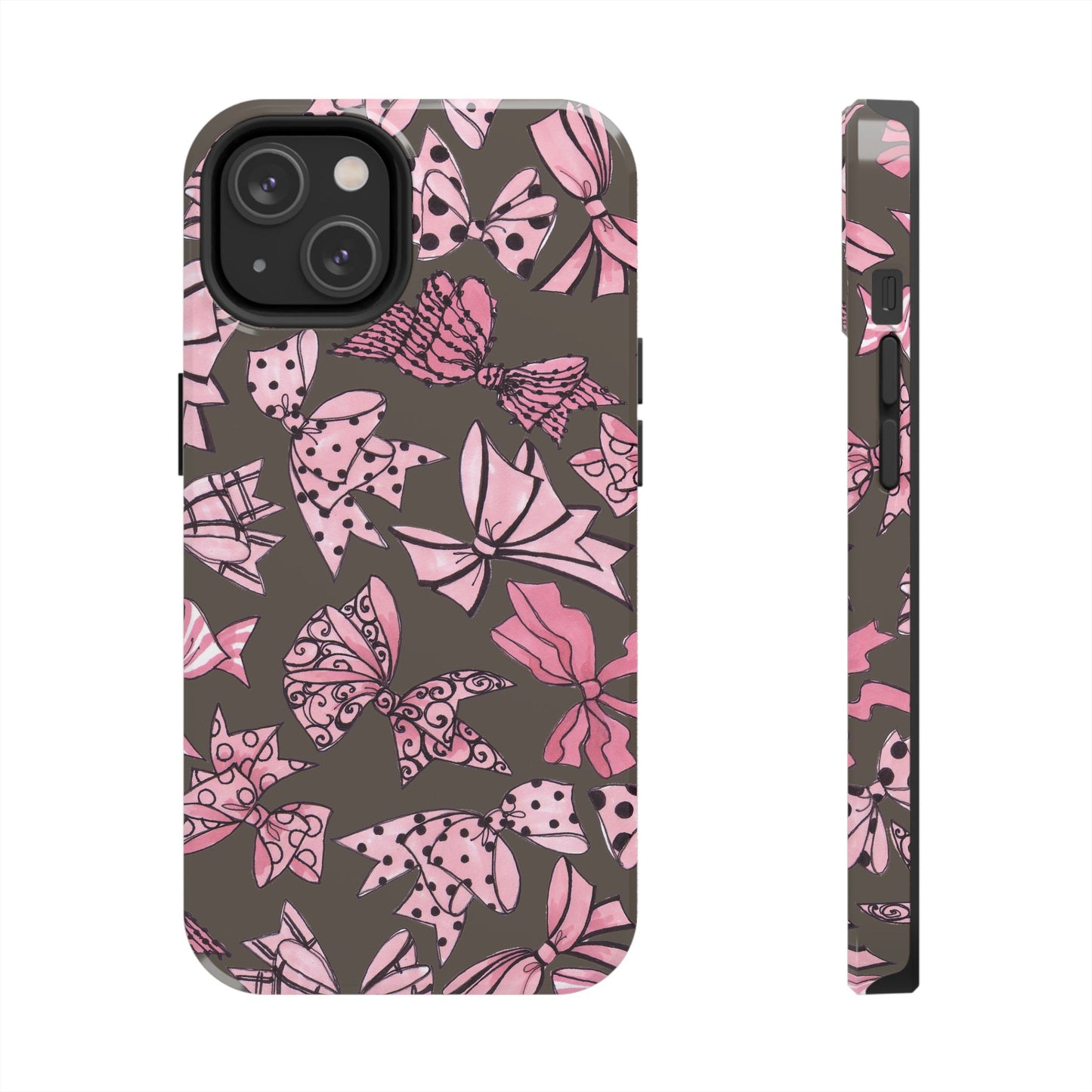 Blushing Bows Mocha Phone Case