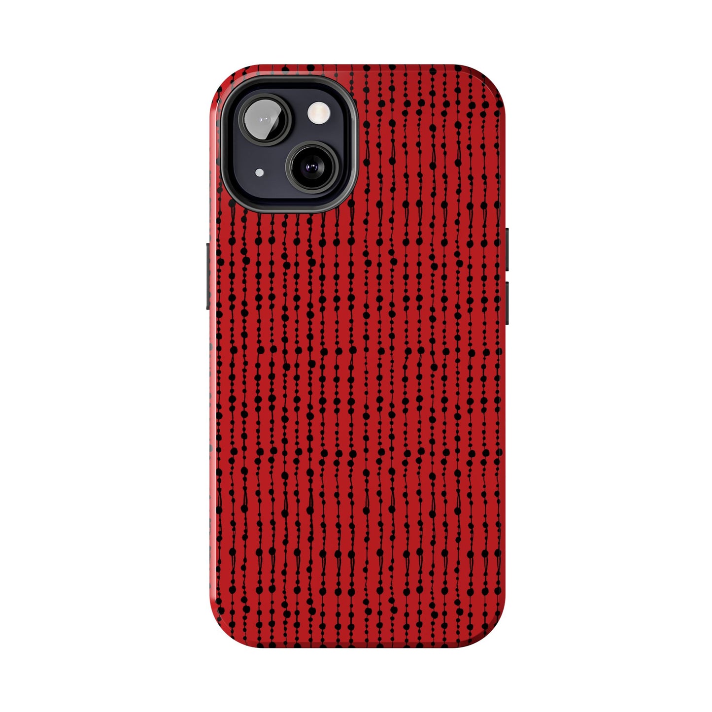 Beaded Curtain Red / Black Phone Case