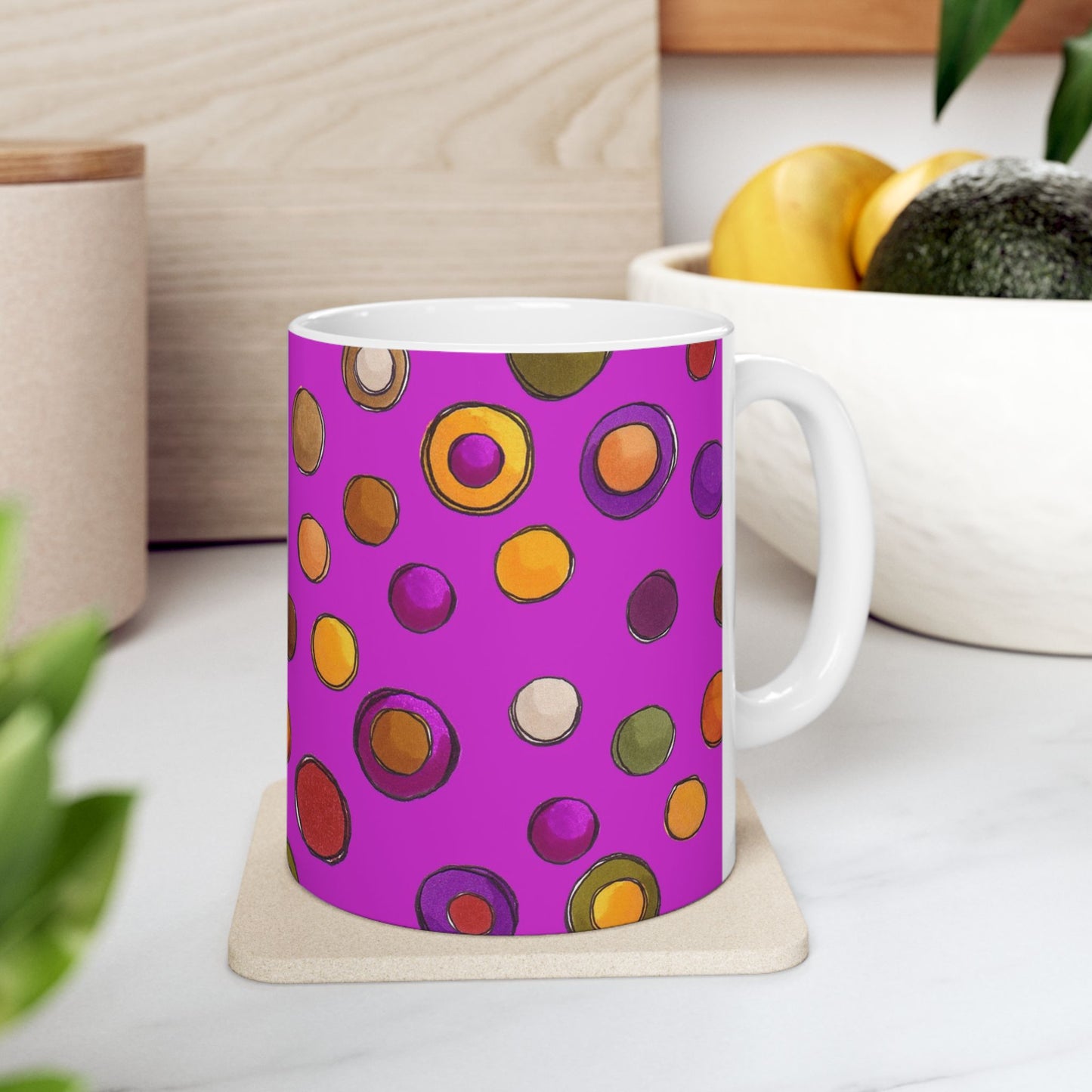 Double Dots Fuchsia Cup