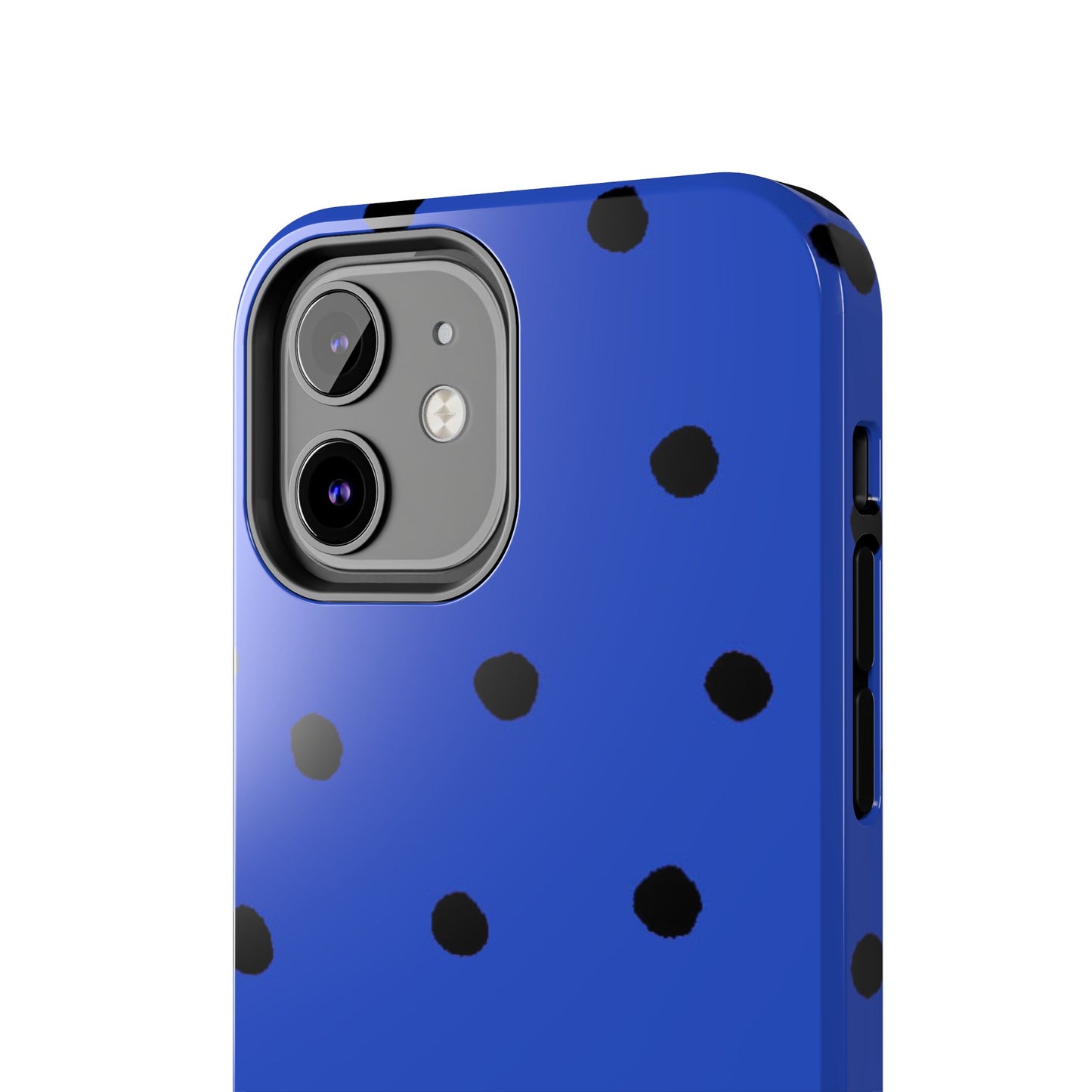 Dinky Dots Blue / Black Phone Case