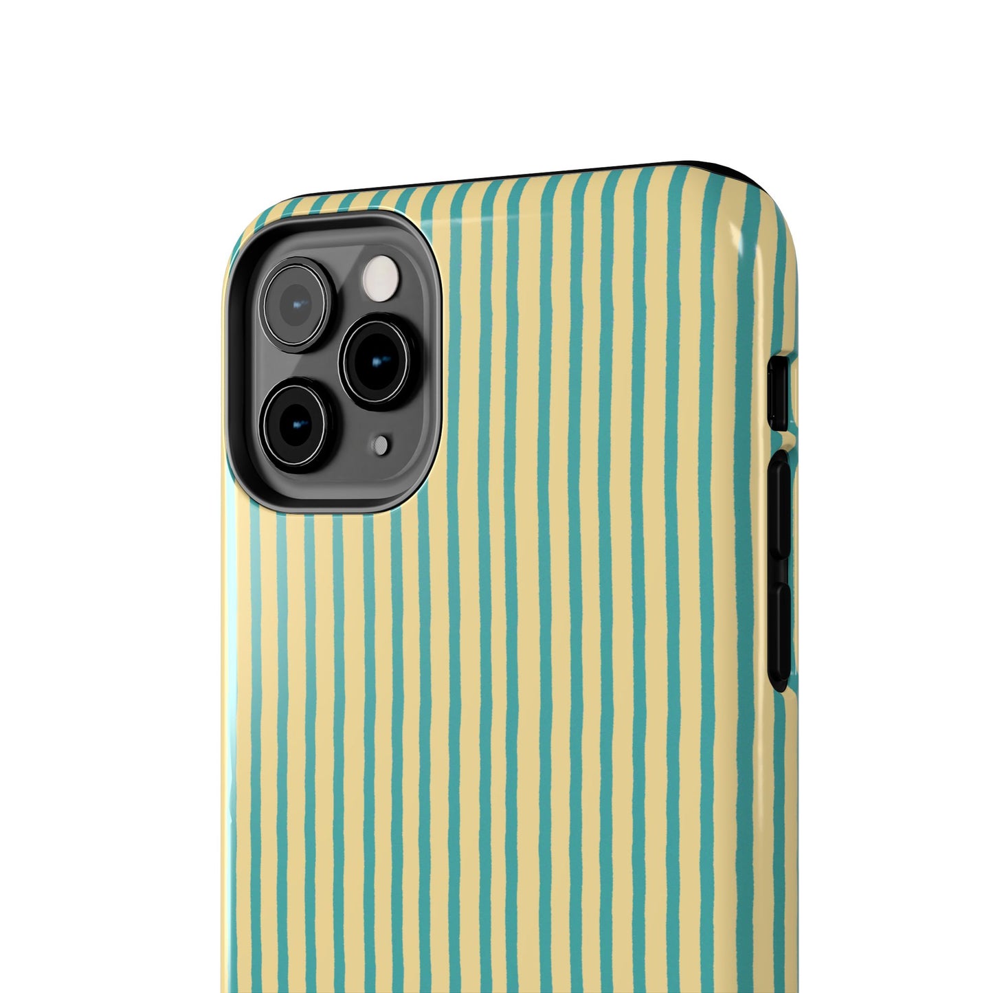 Stripe Yellow / Turquoise Phone Case