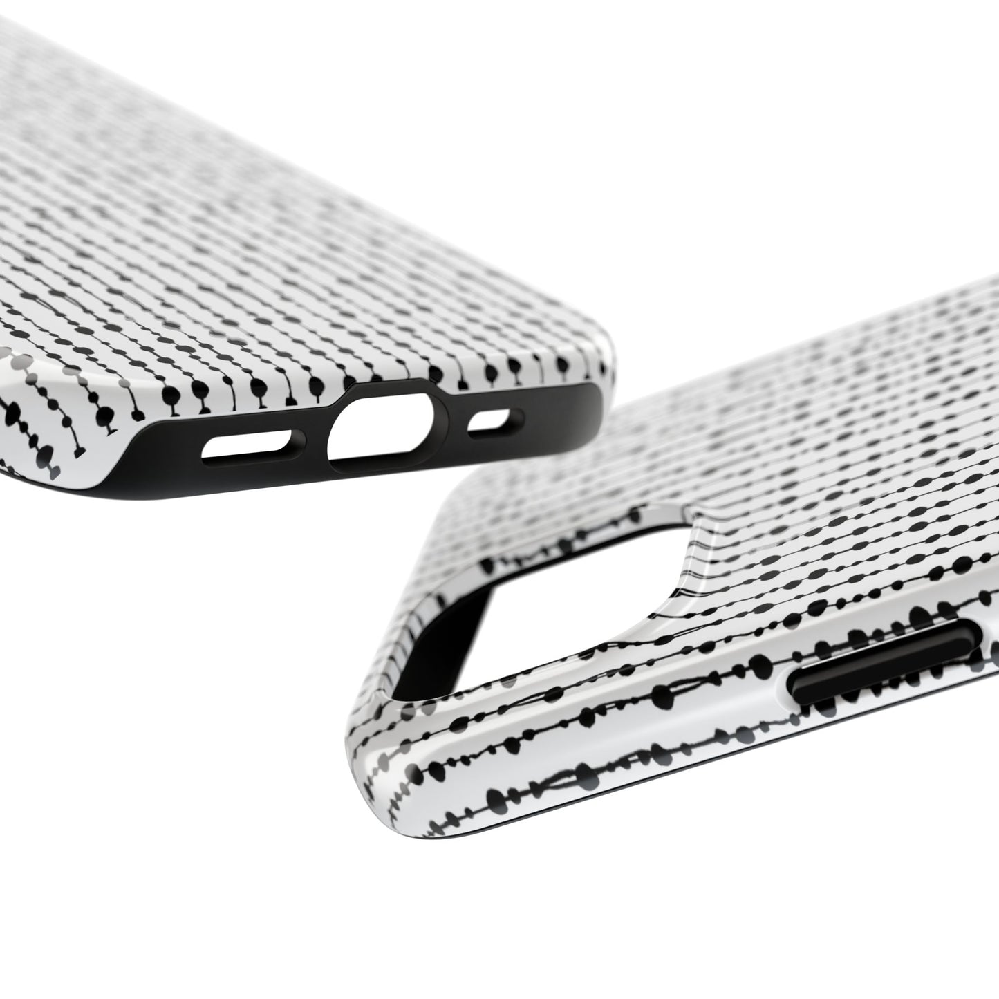 Beaded Curtain White / Black Phone Case