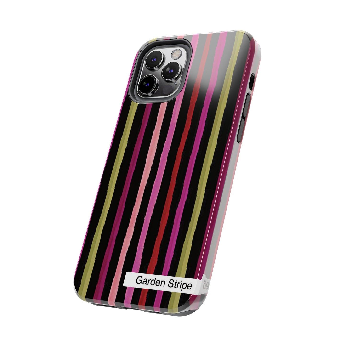 Garden Stripe Black Phone Case