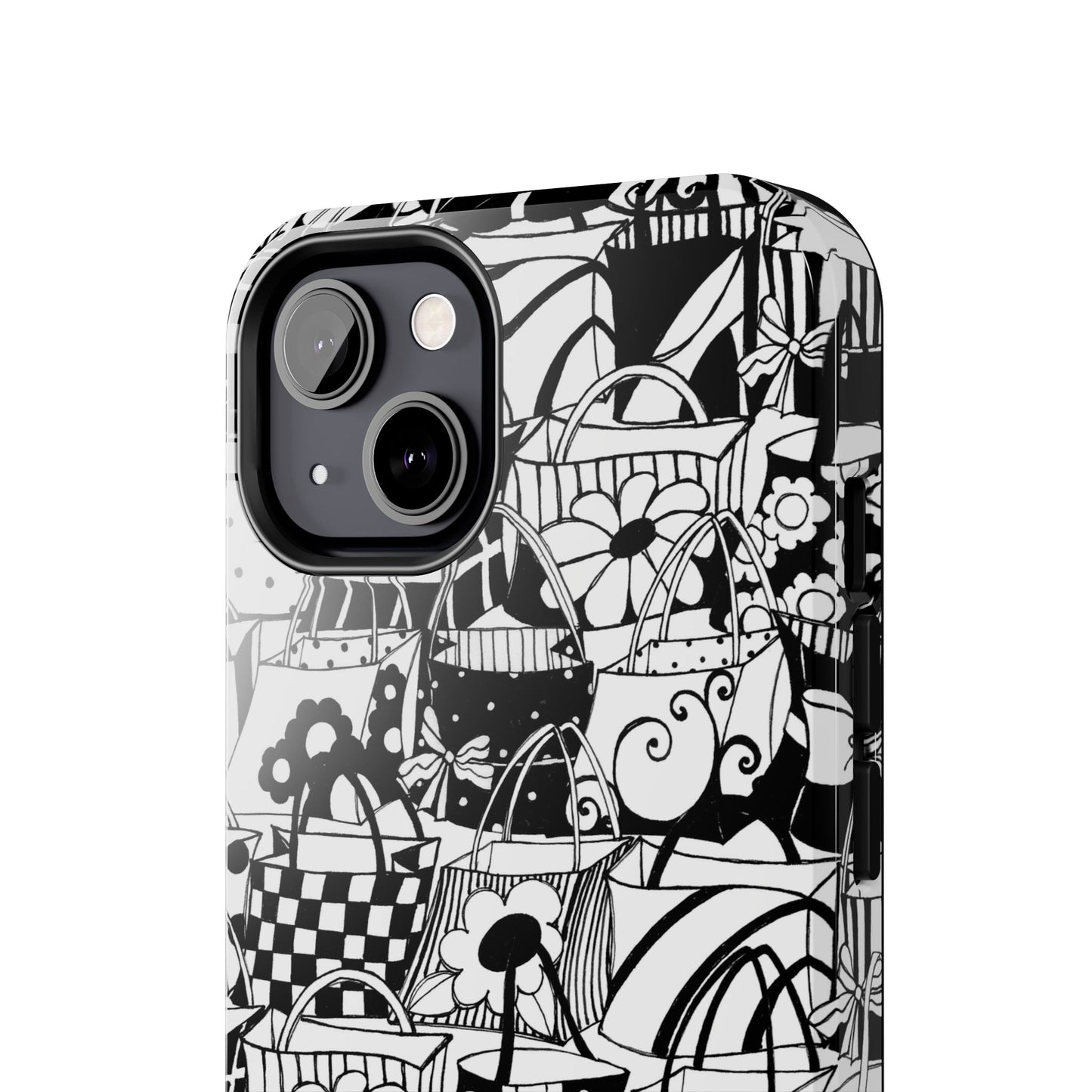 Totally Black / White Phone Case