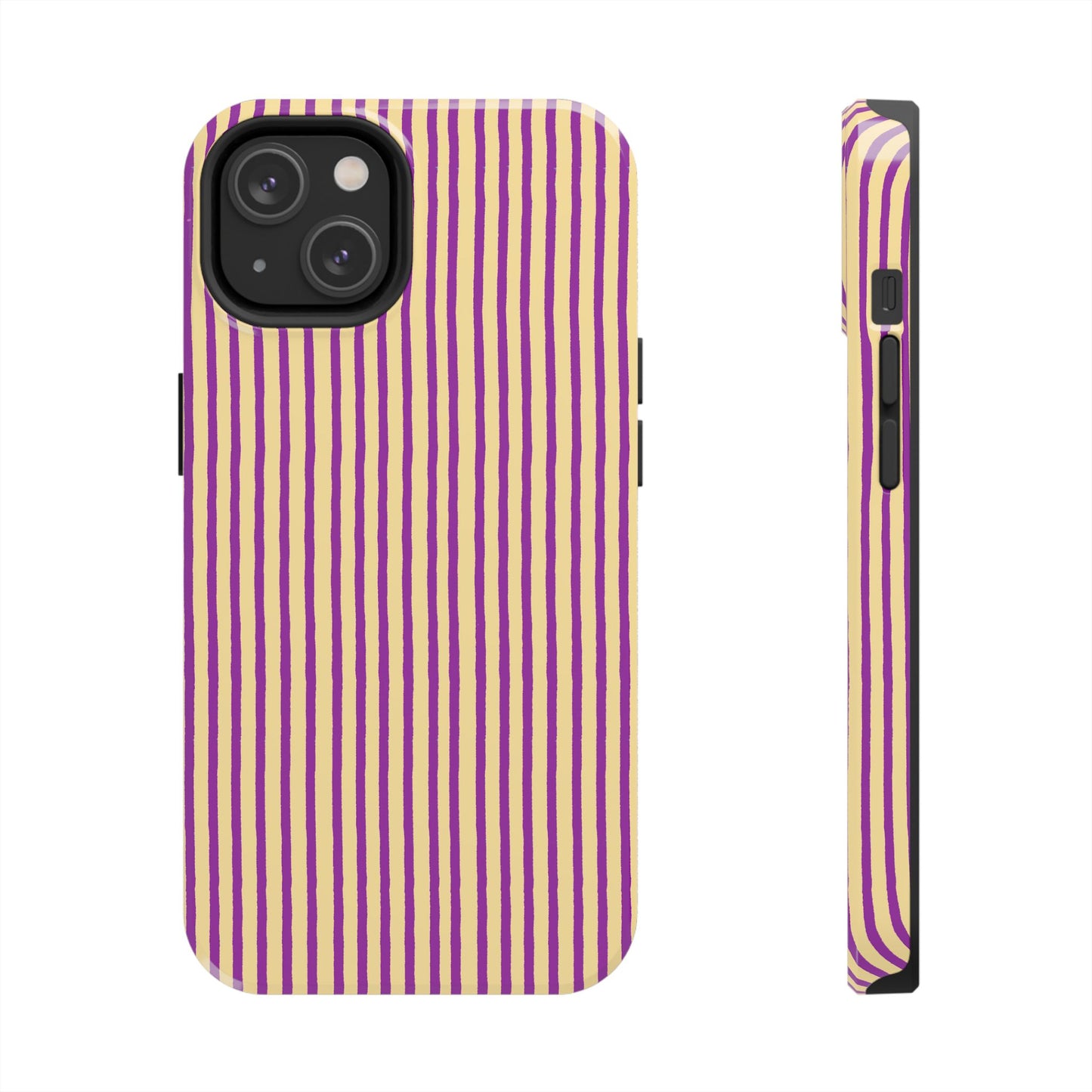 Stripe Yellow / Purple Phone Case