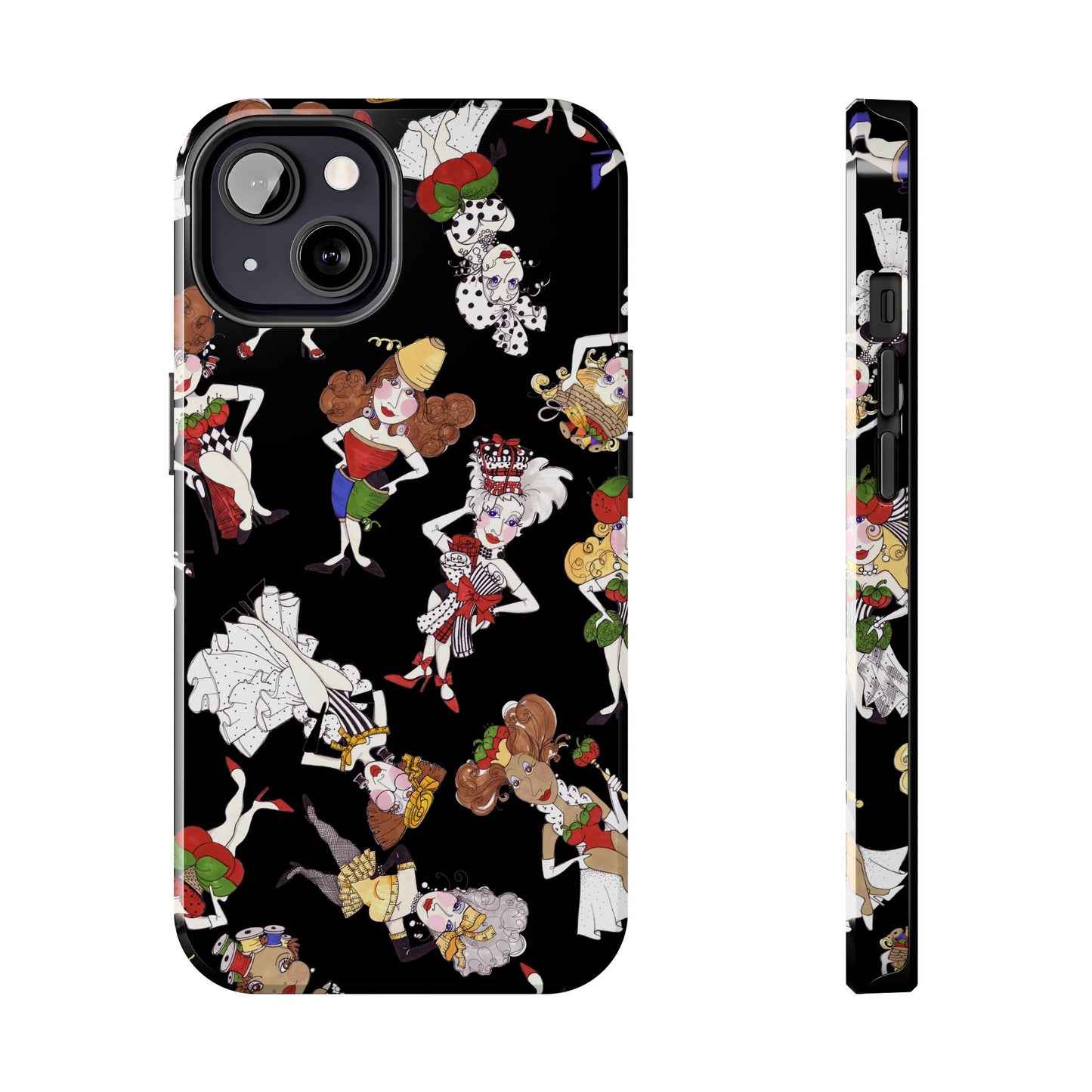 Sew Tossed Black Phone Case