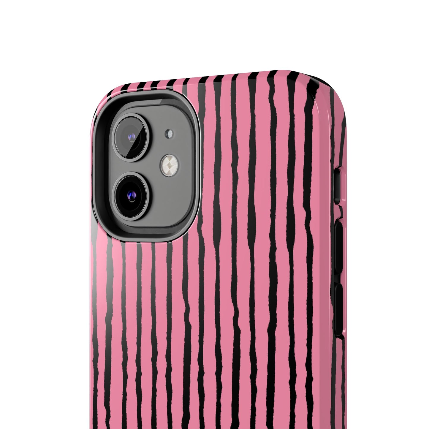 Sorta Stripe Pink / Black Phone Case