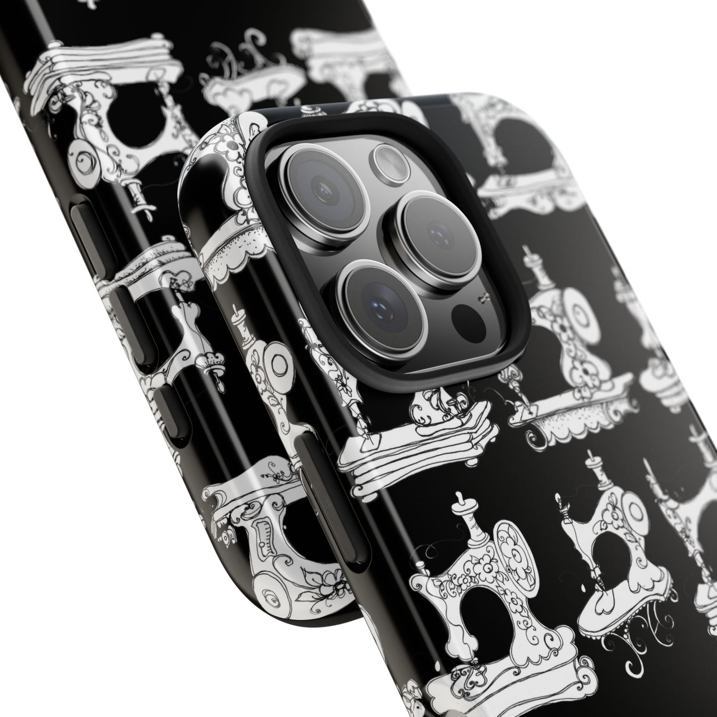 Sew Sew Black / White Phone Case