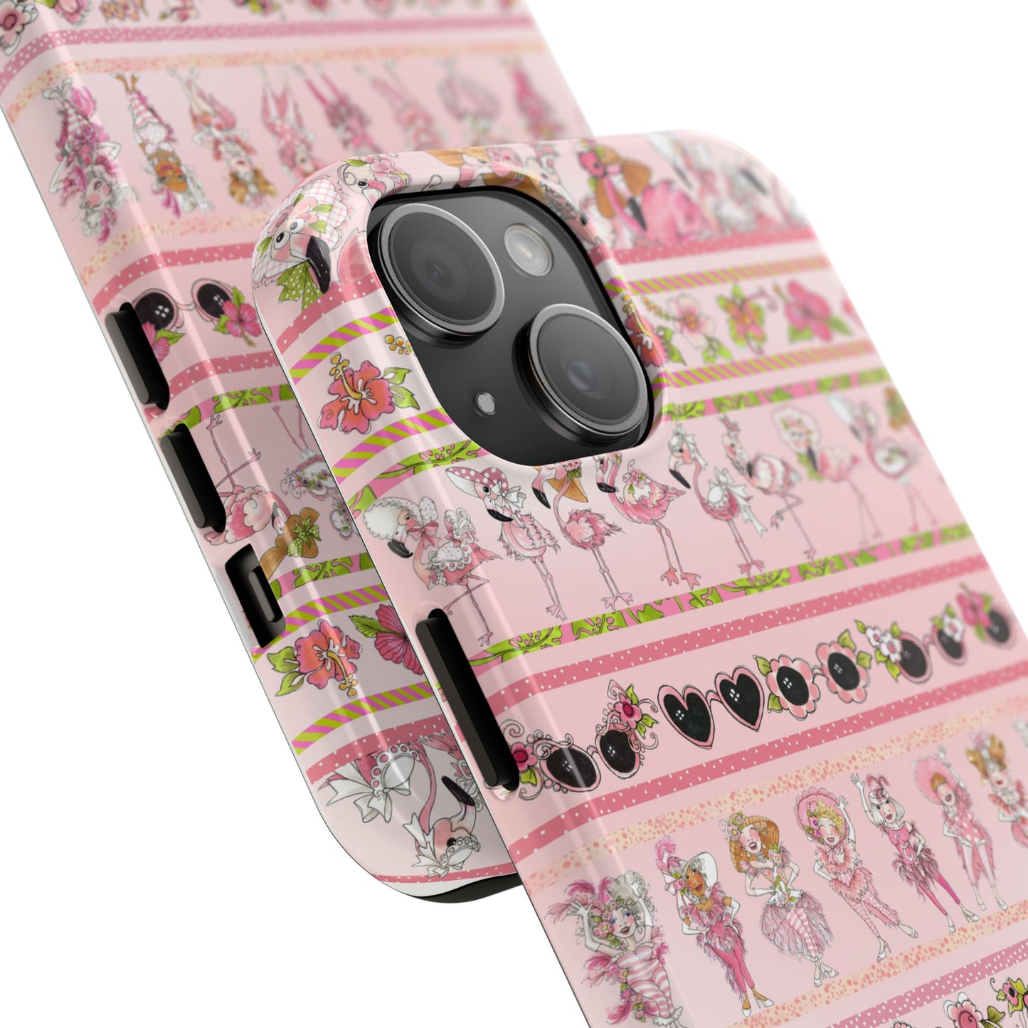 Flam Borders Pink Phone Case