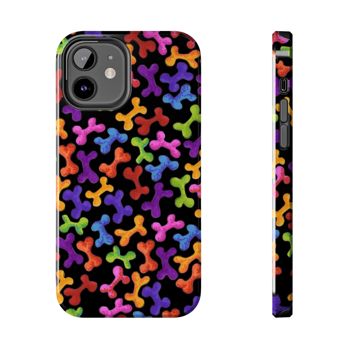 Fancy Bones Black / Multi Phone Case