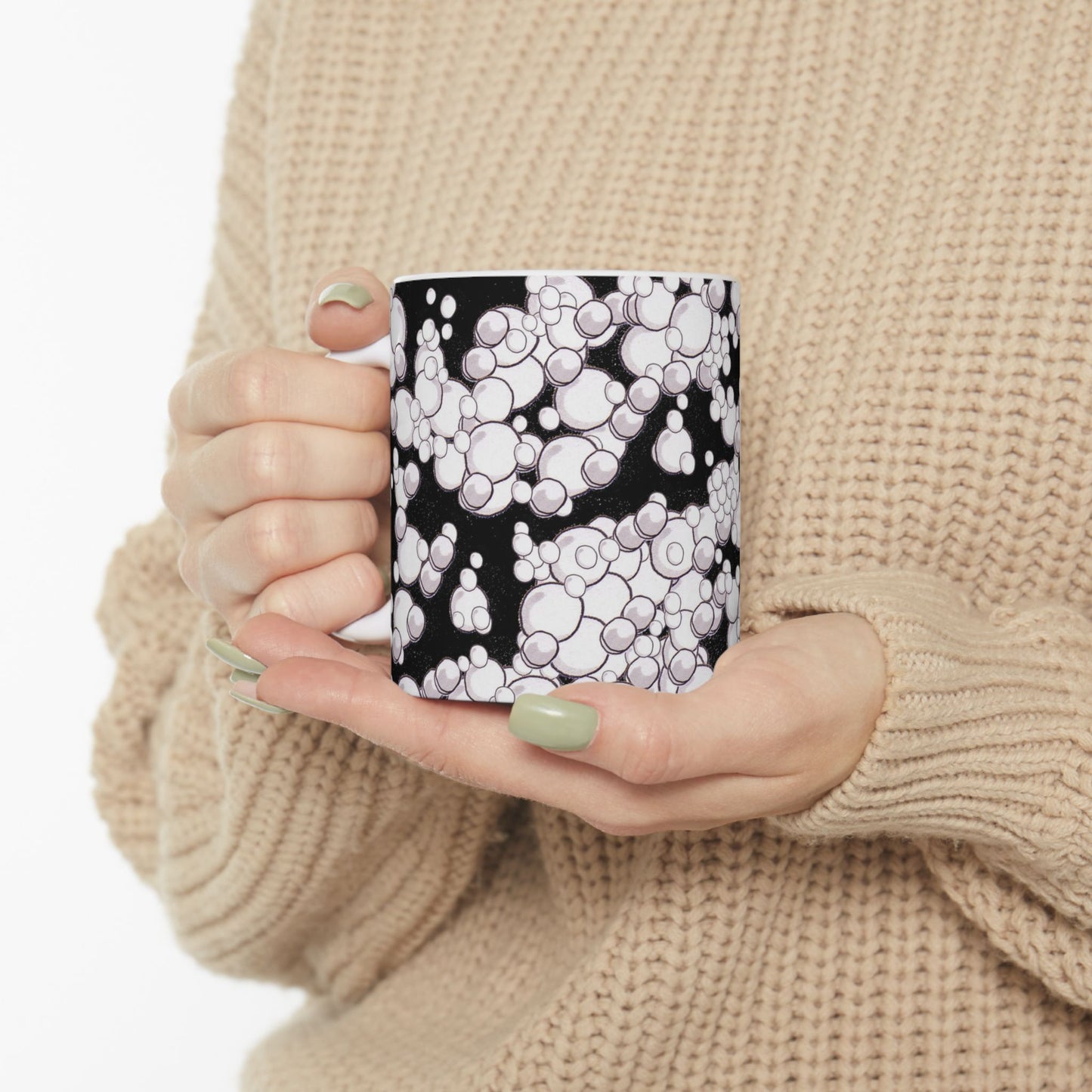 Bubble Dots Black Cup