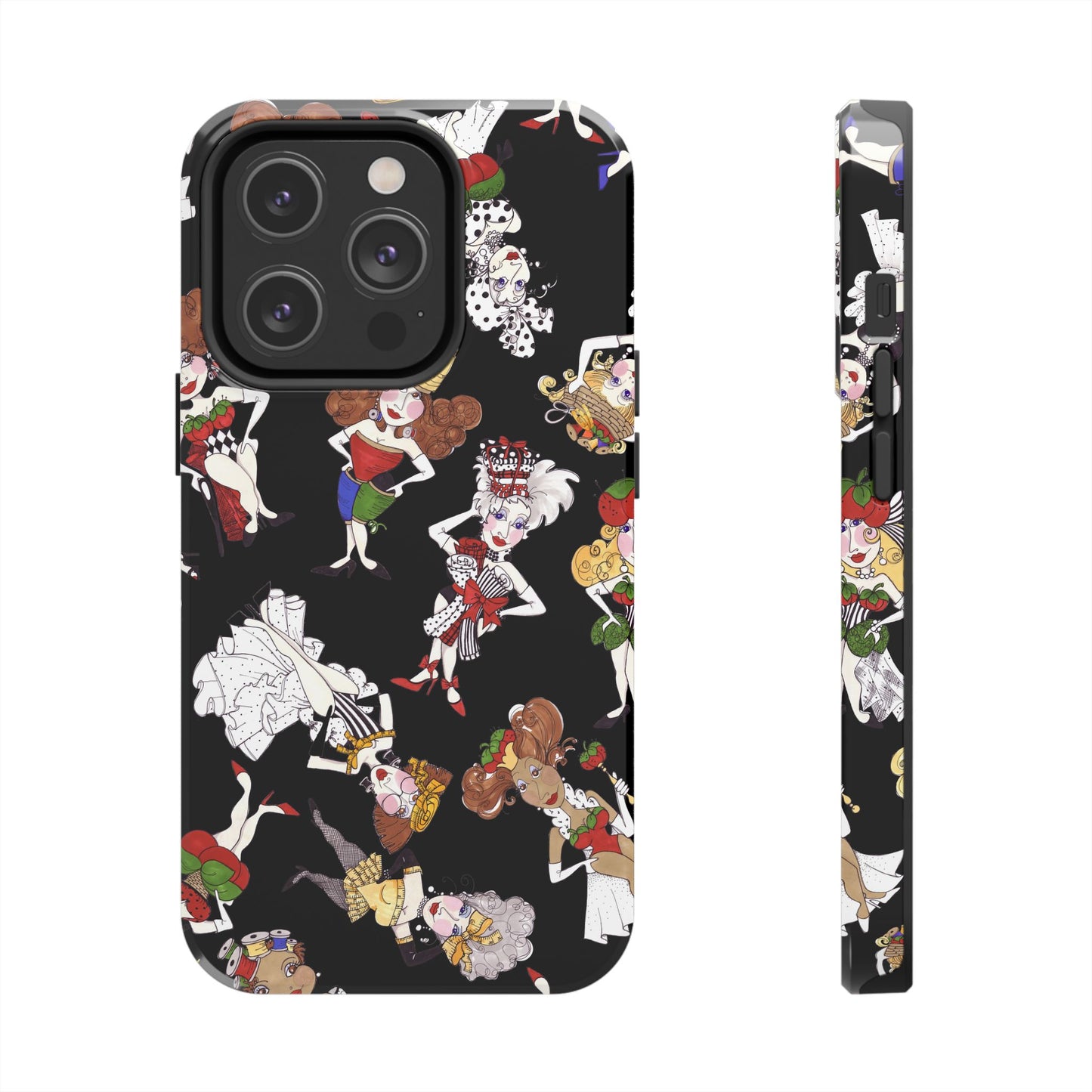 Sew Tossed Black Phone Case