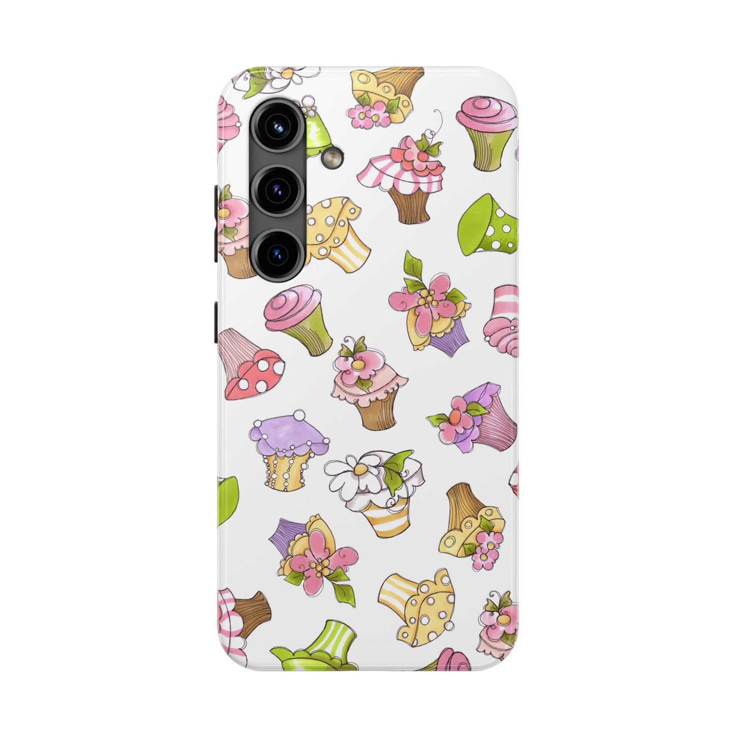 Cupcake Toss White Phone Case