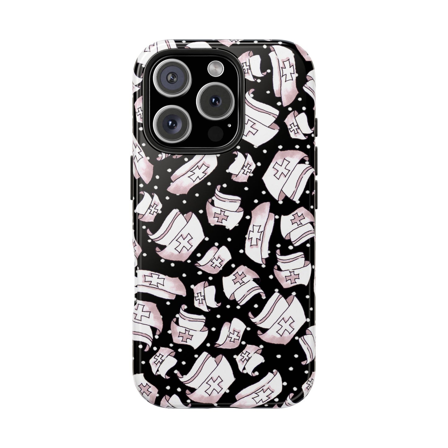 Med Hats Black Phone Case