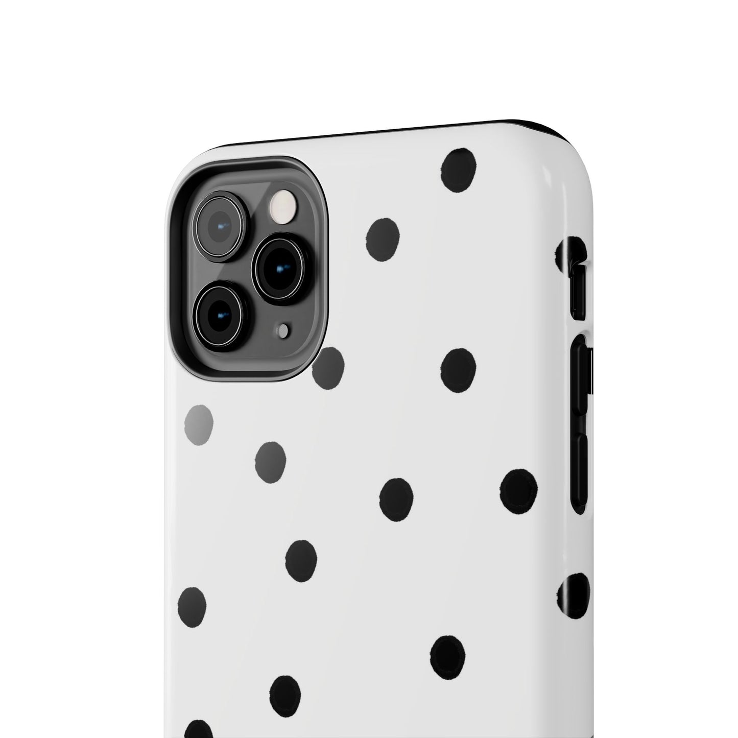 Space Dots White / Black Phone Case
