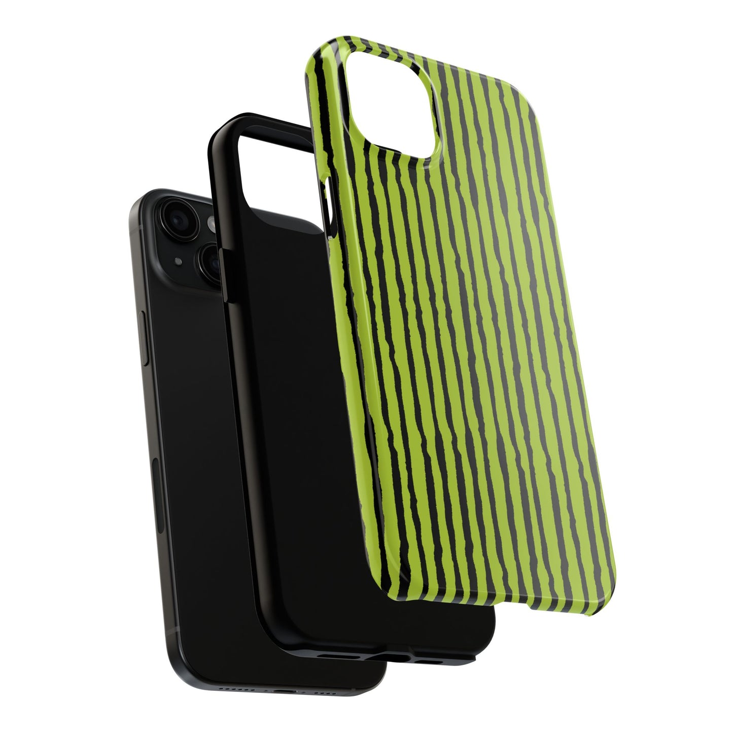 Sorta Stripe Green / Black Phone Case