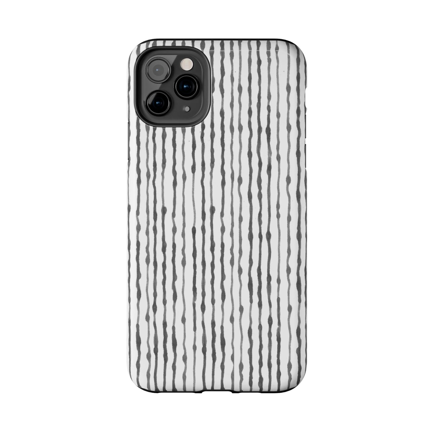 Faux Seersucker White / Charcoal Phone Case