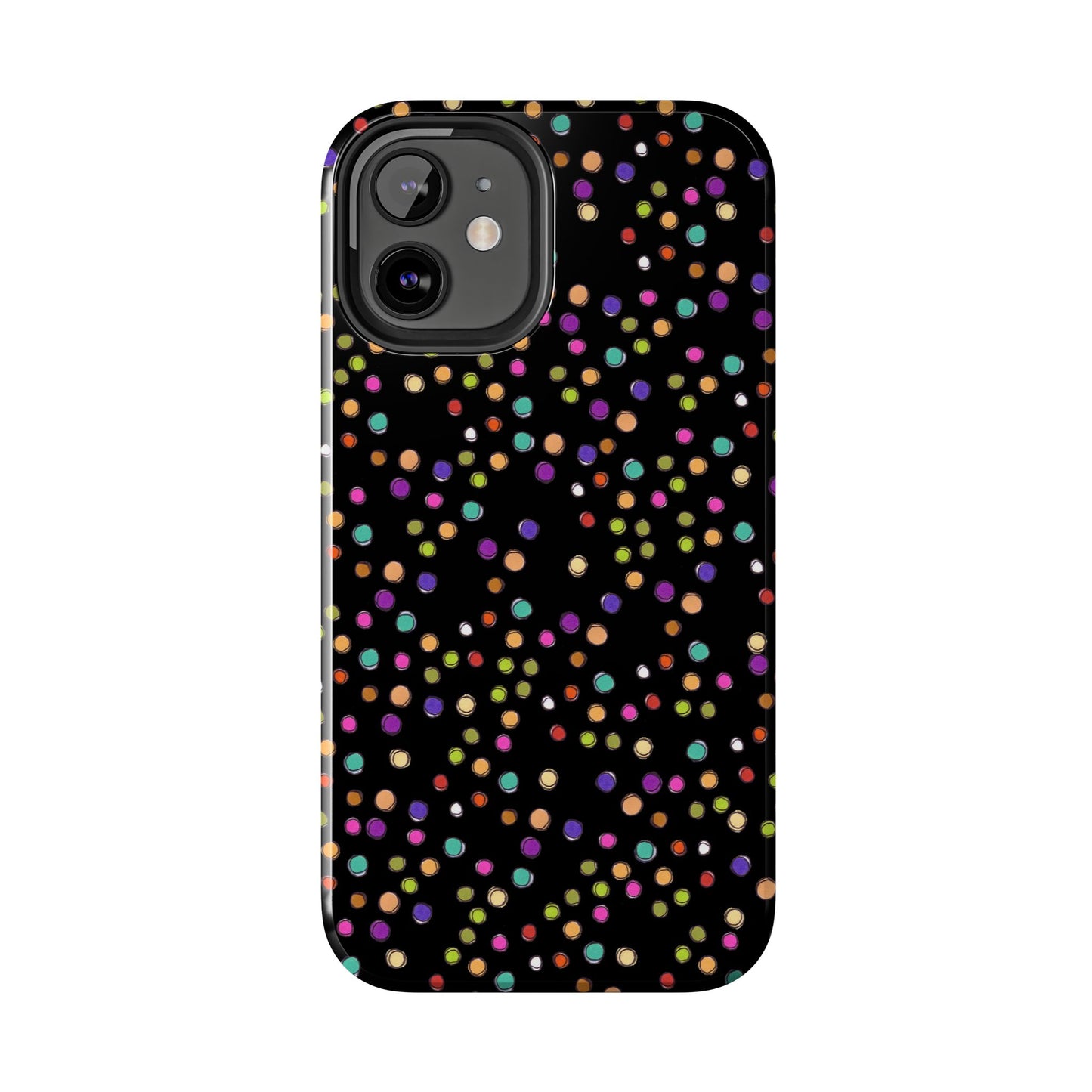 Dog Dots Black Phone Case