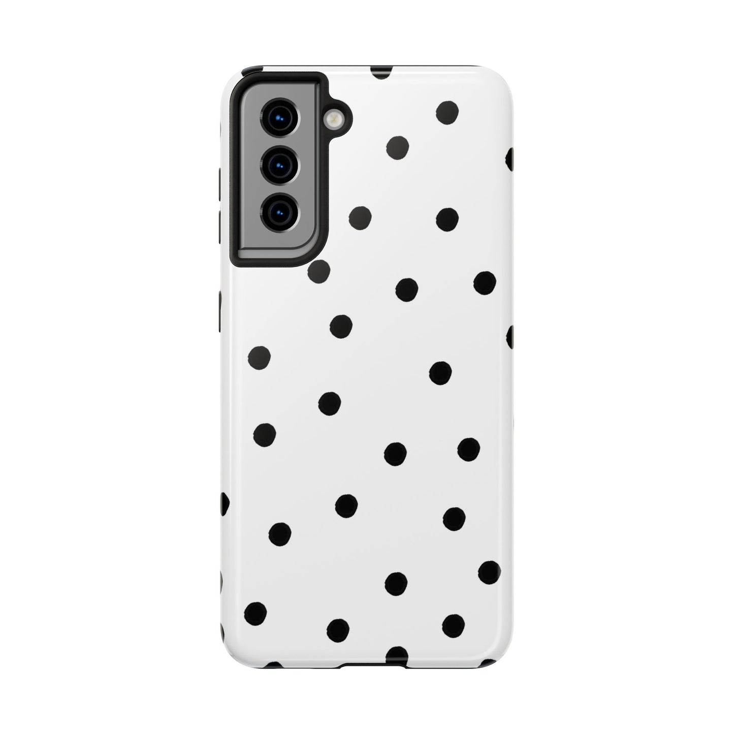 Space Dots White / Black Phone Case