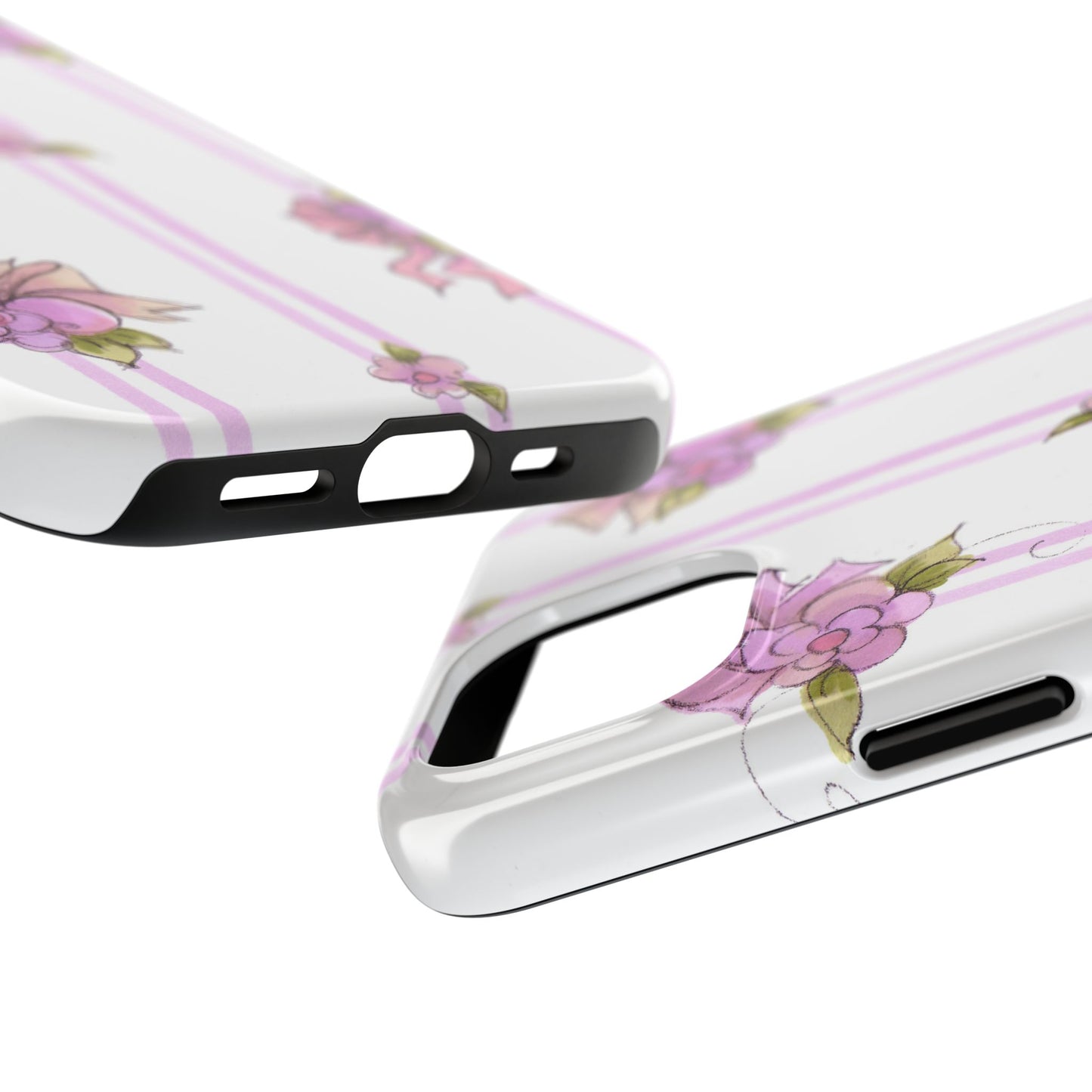 Flower Model Flower Stripe Phone Case