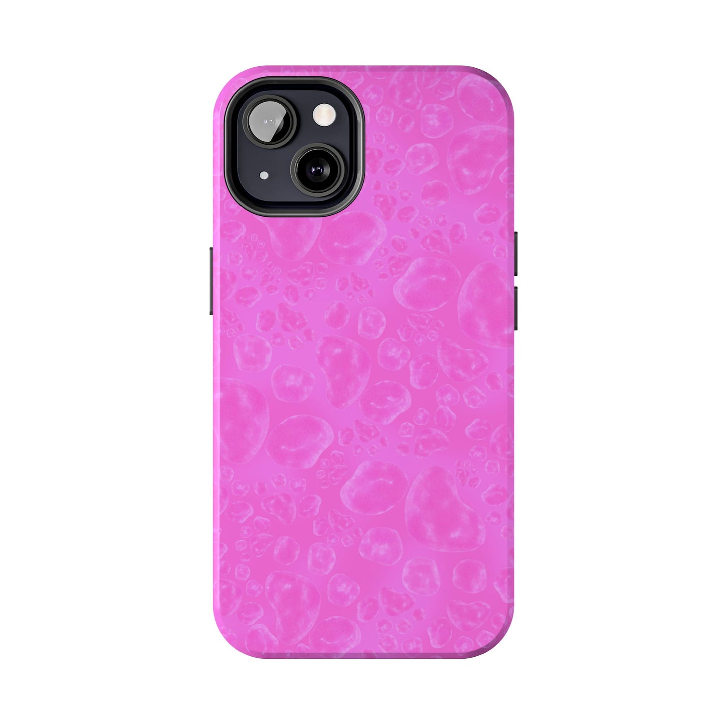 Paw Dots Cerise Phone Case