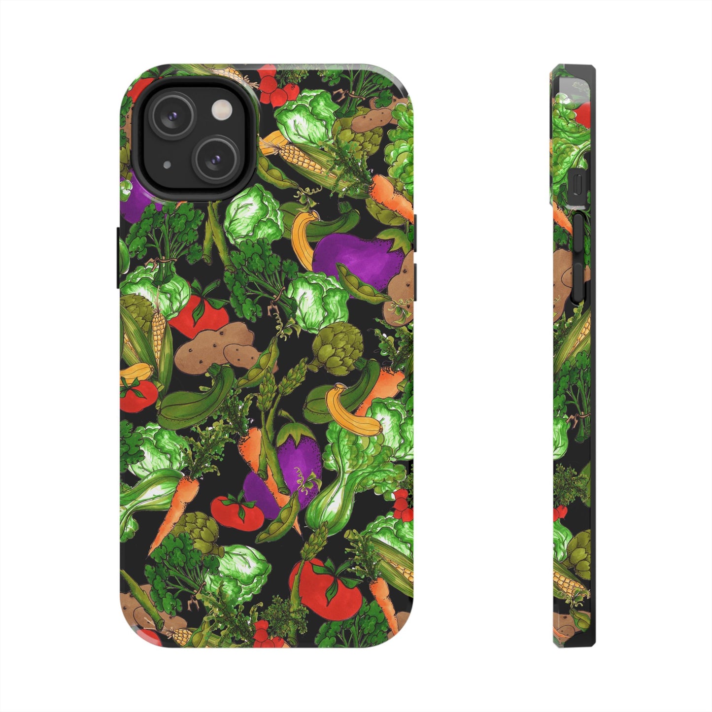 Veggie Jungle Black Phone Case