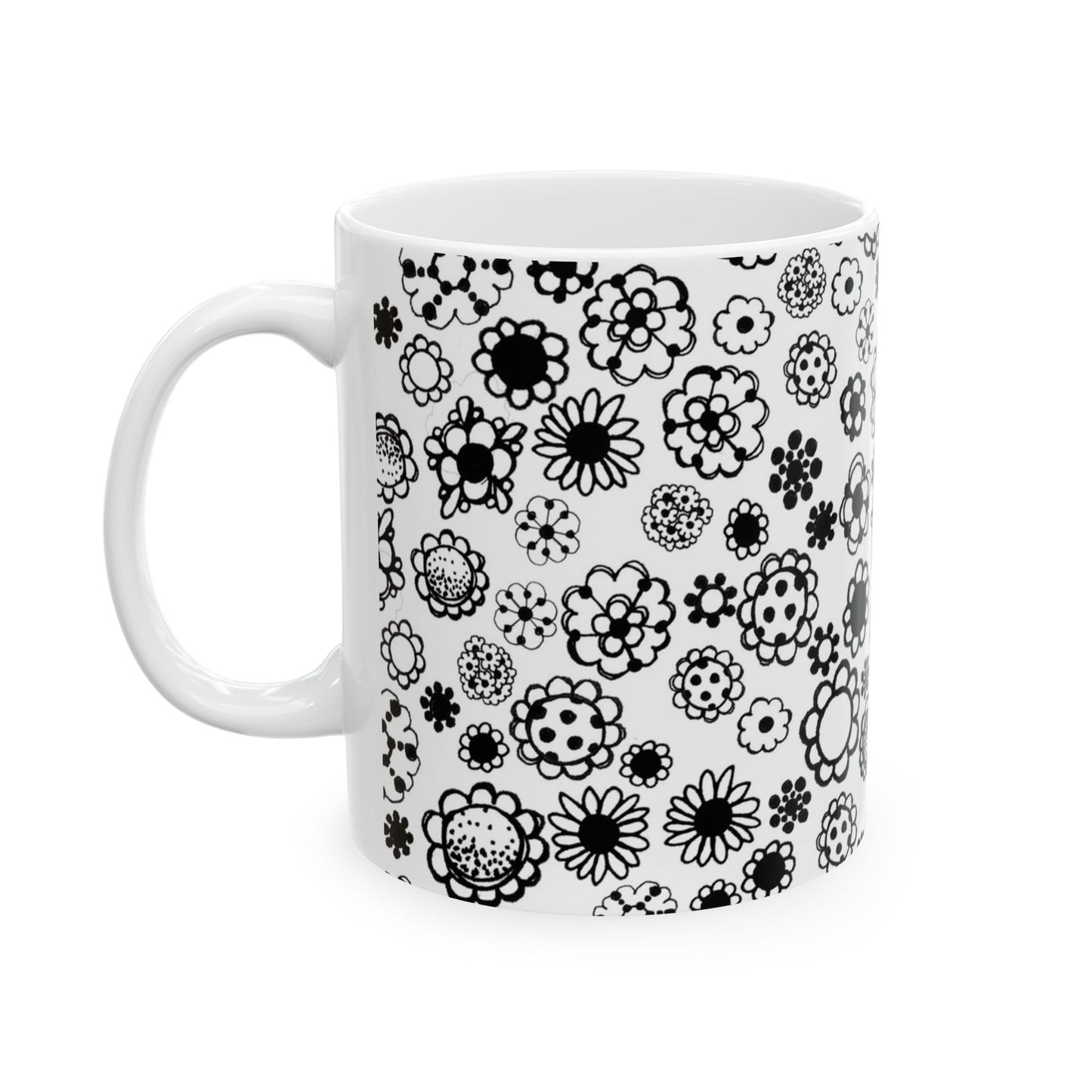 Posie Dots White / Black Cup