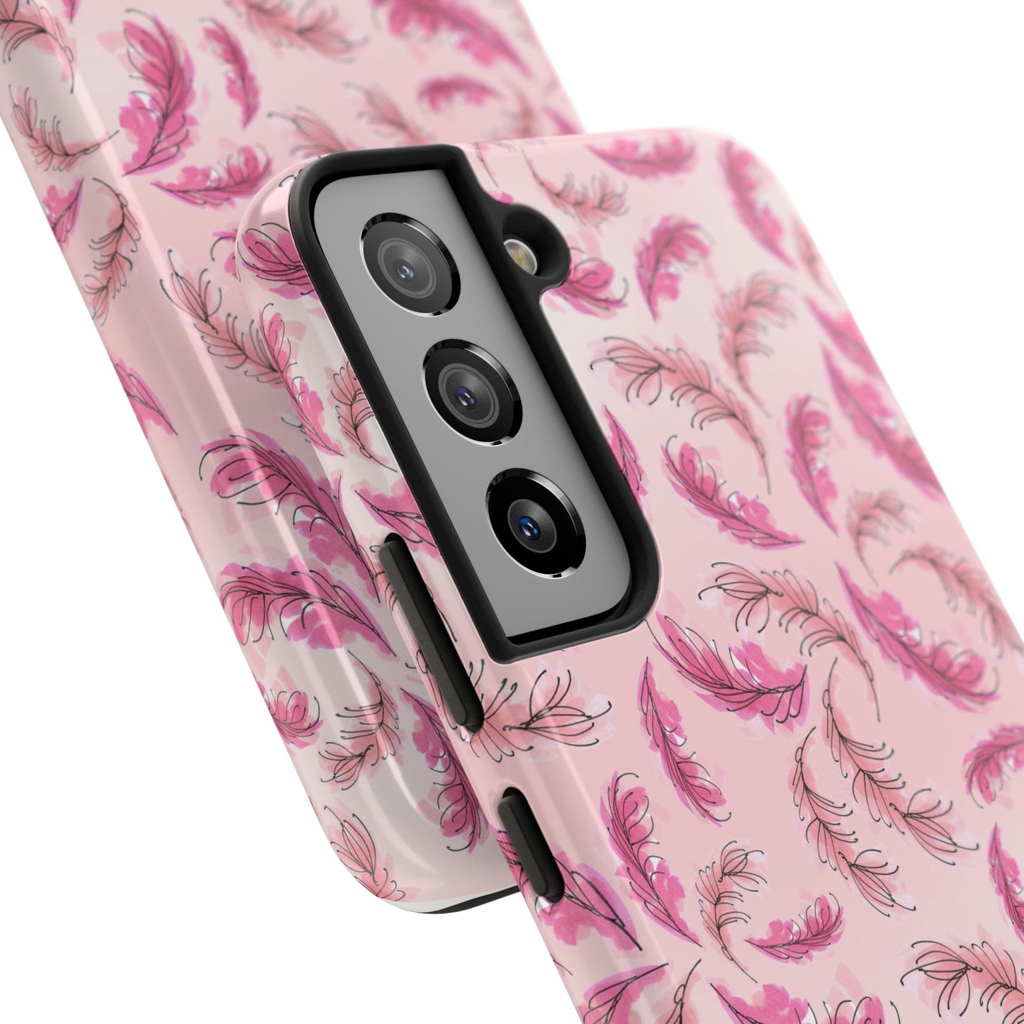 Flam Feathers Pink Phone Case
