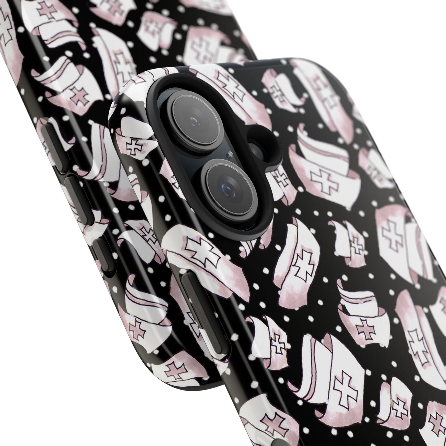 Med Hats Black Phone Case