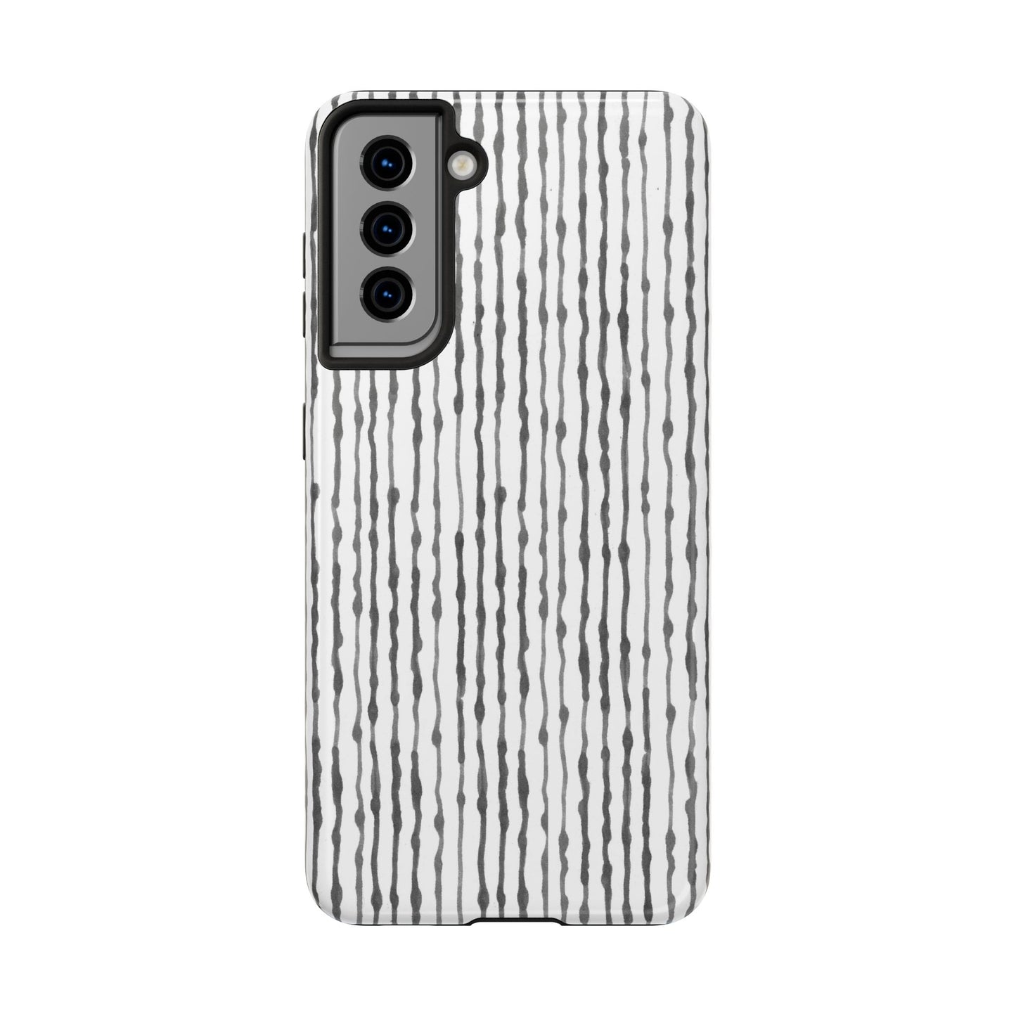 Faux Seersucker White / Charcoal Phone Case