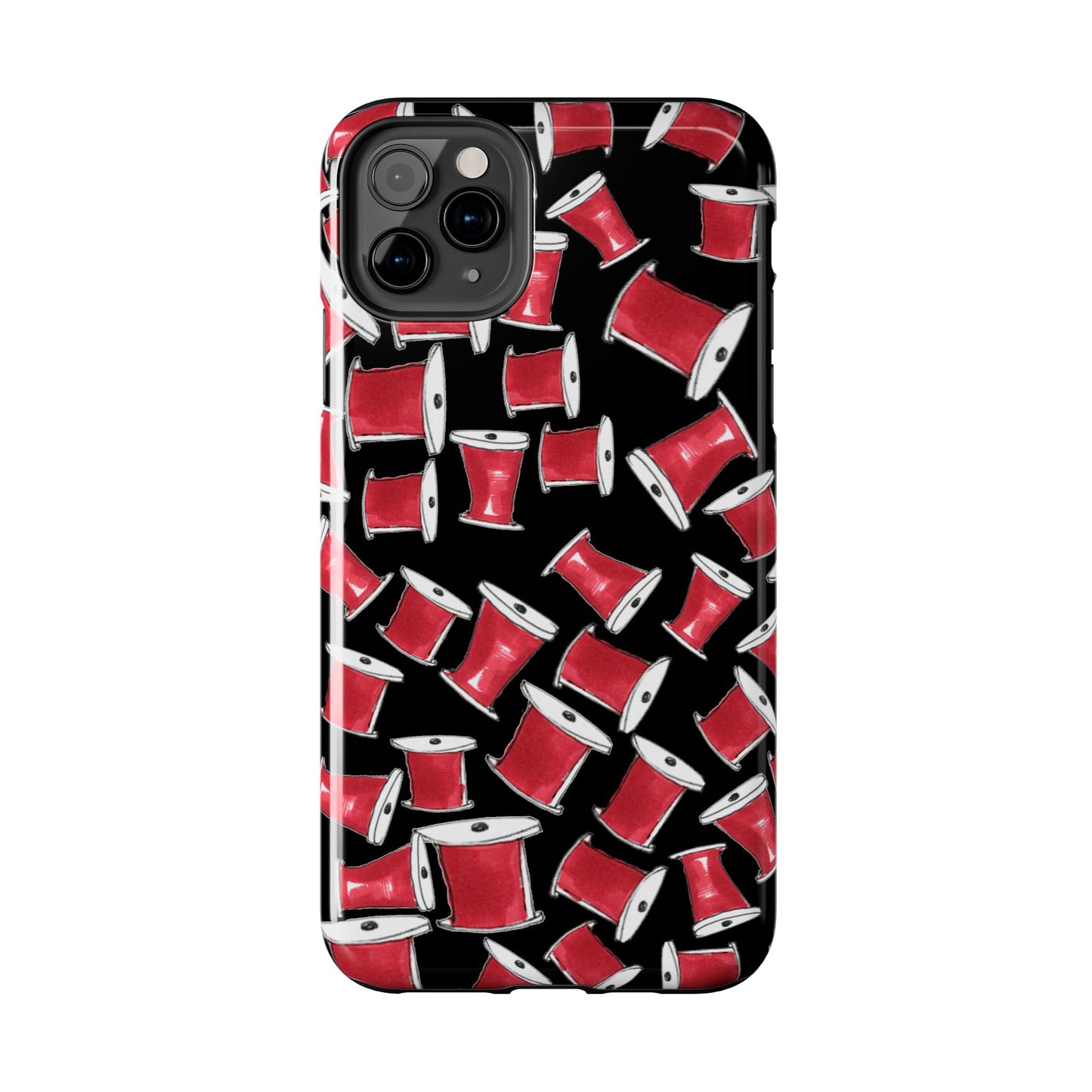Red Thread Black Phone Case