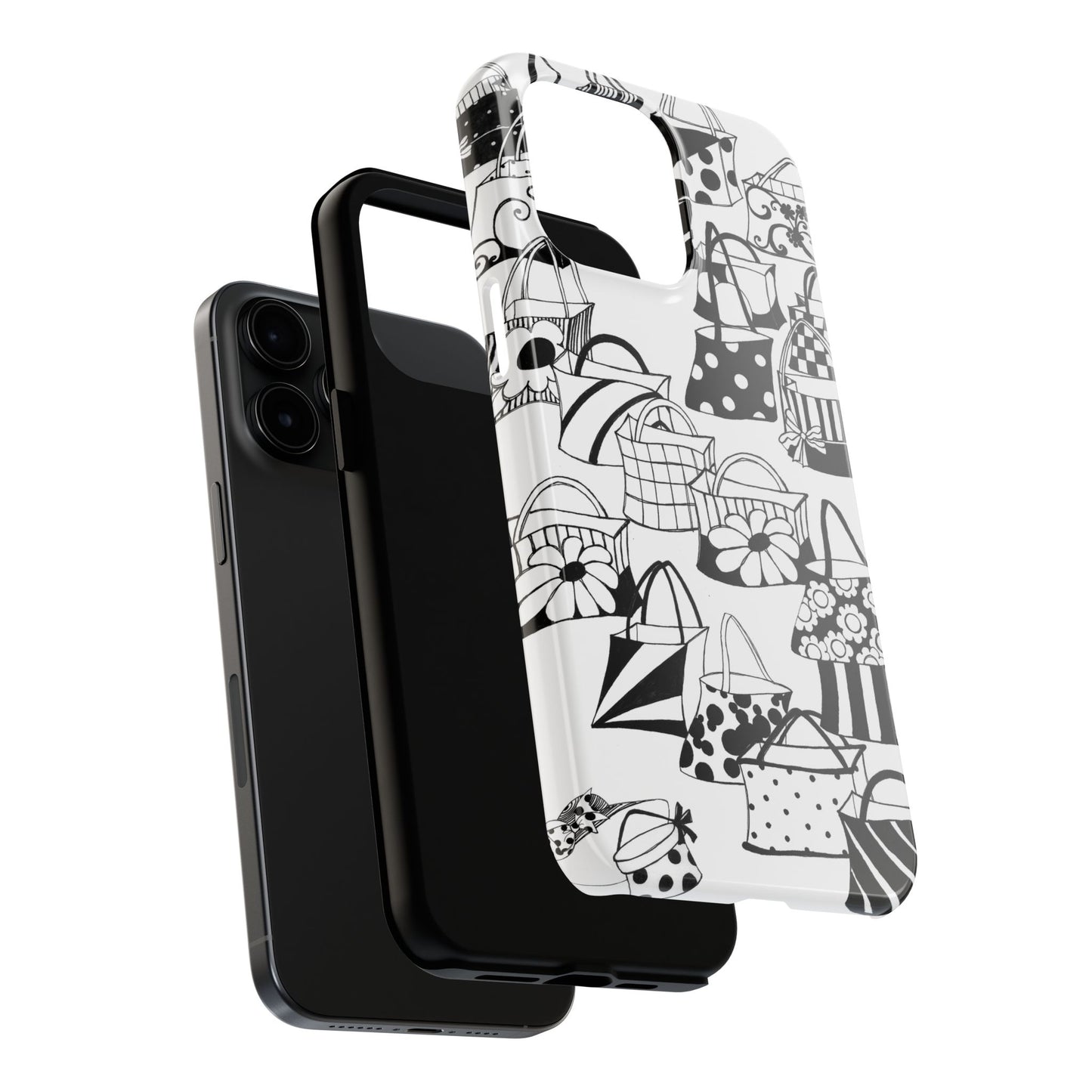 Totes White / Black Phone Case