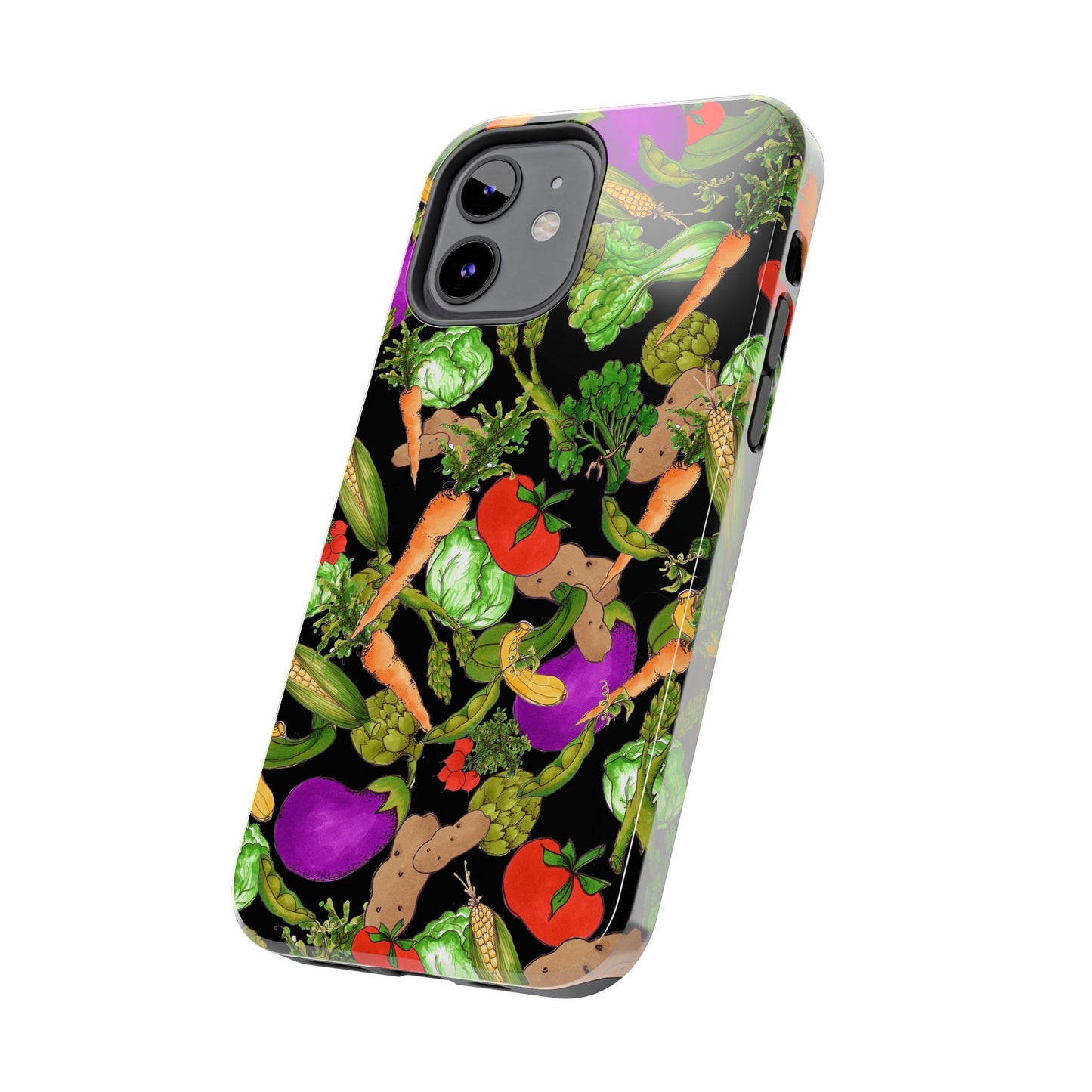 Veggie Jungle Black Phone Case