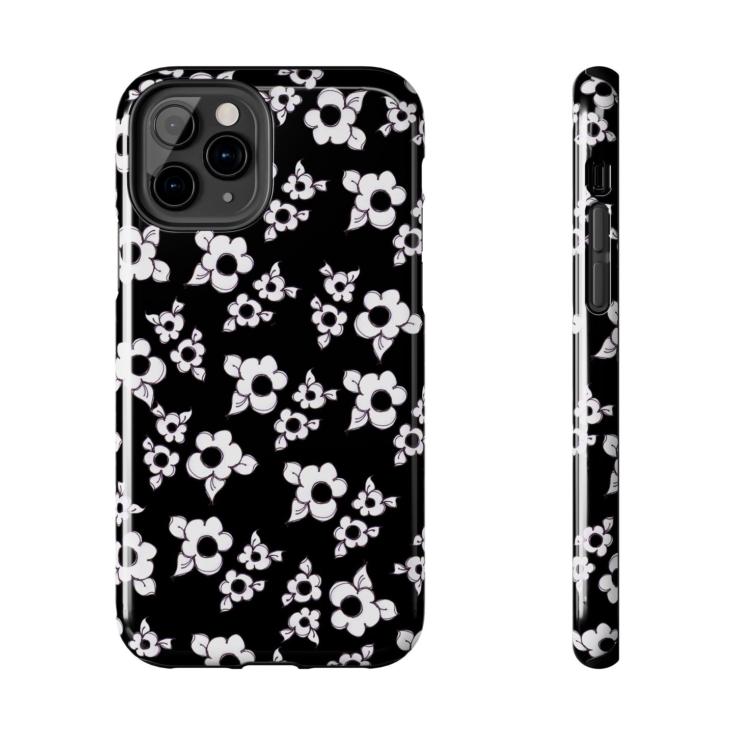 Daisy Cluster Black / White Phone Case
