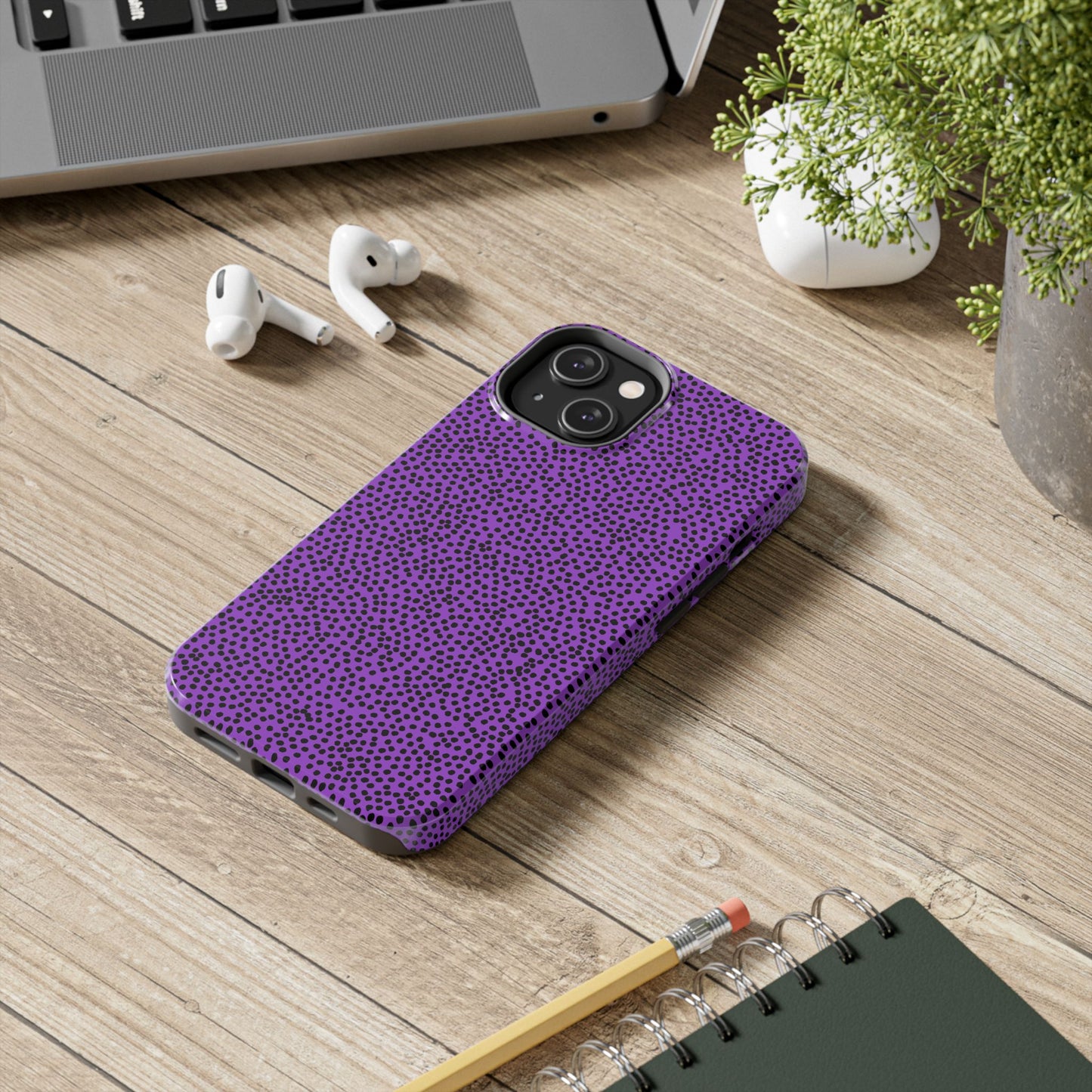 Gypsy Dots Purple / Black Phone Case