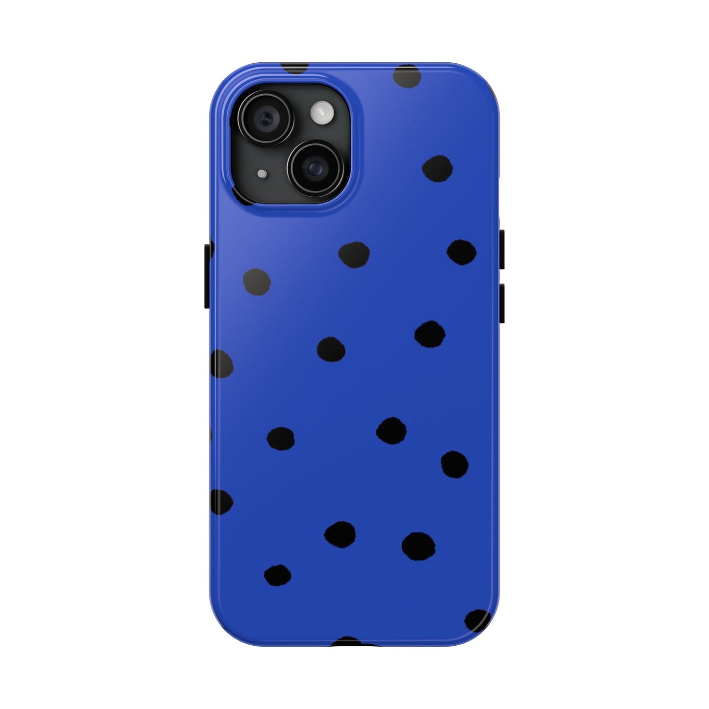 Dinky Dots Blue / Black Phone Case